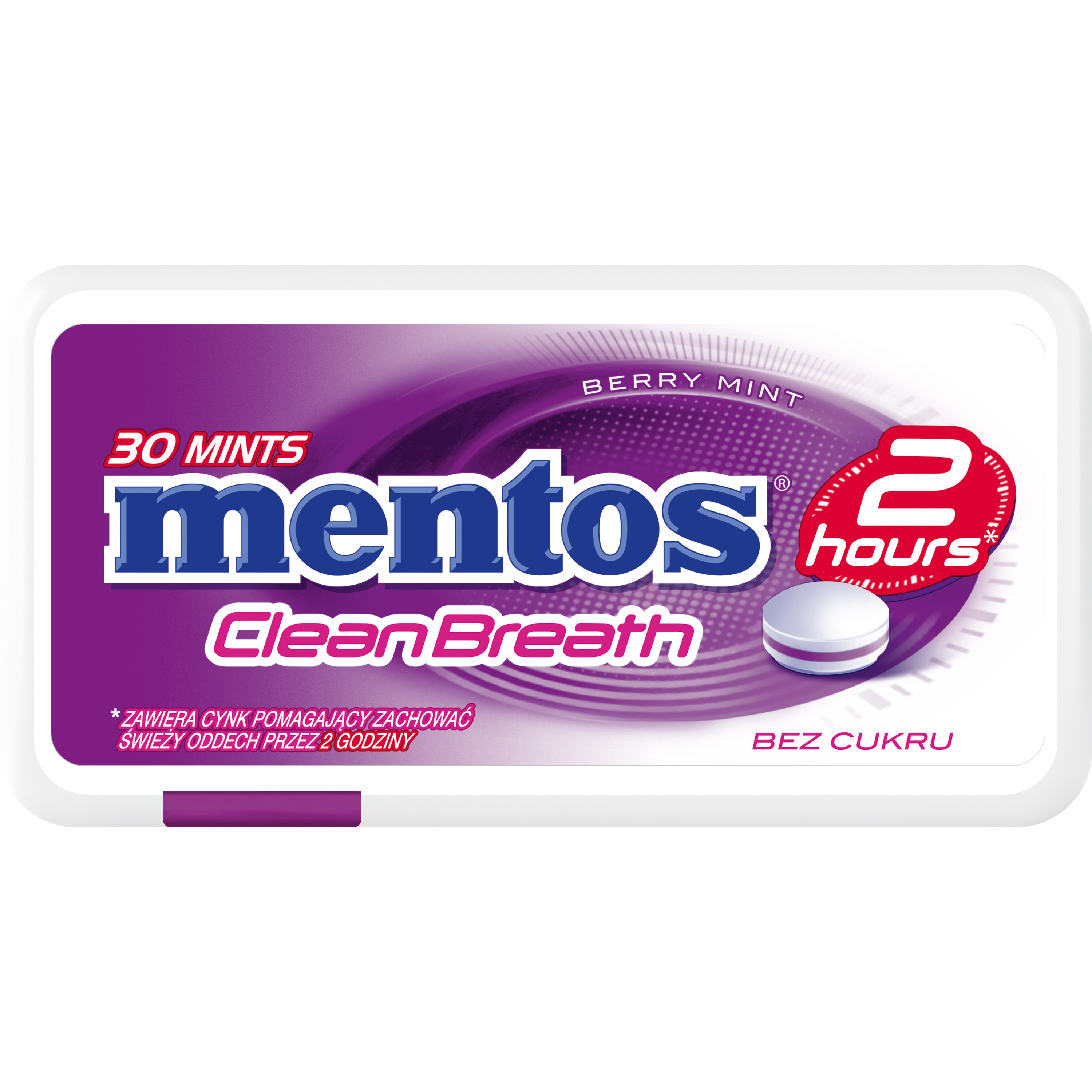 Mentos 2H Clean Breath Berry Mint 21G