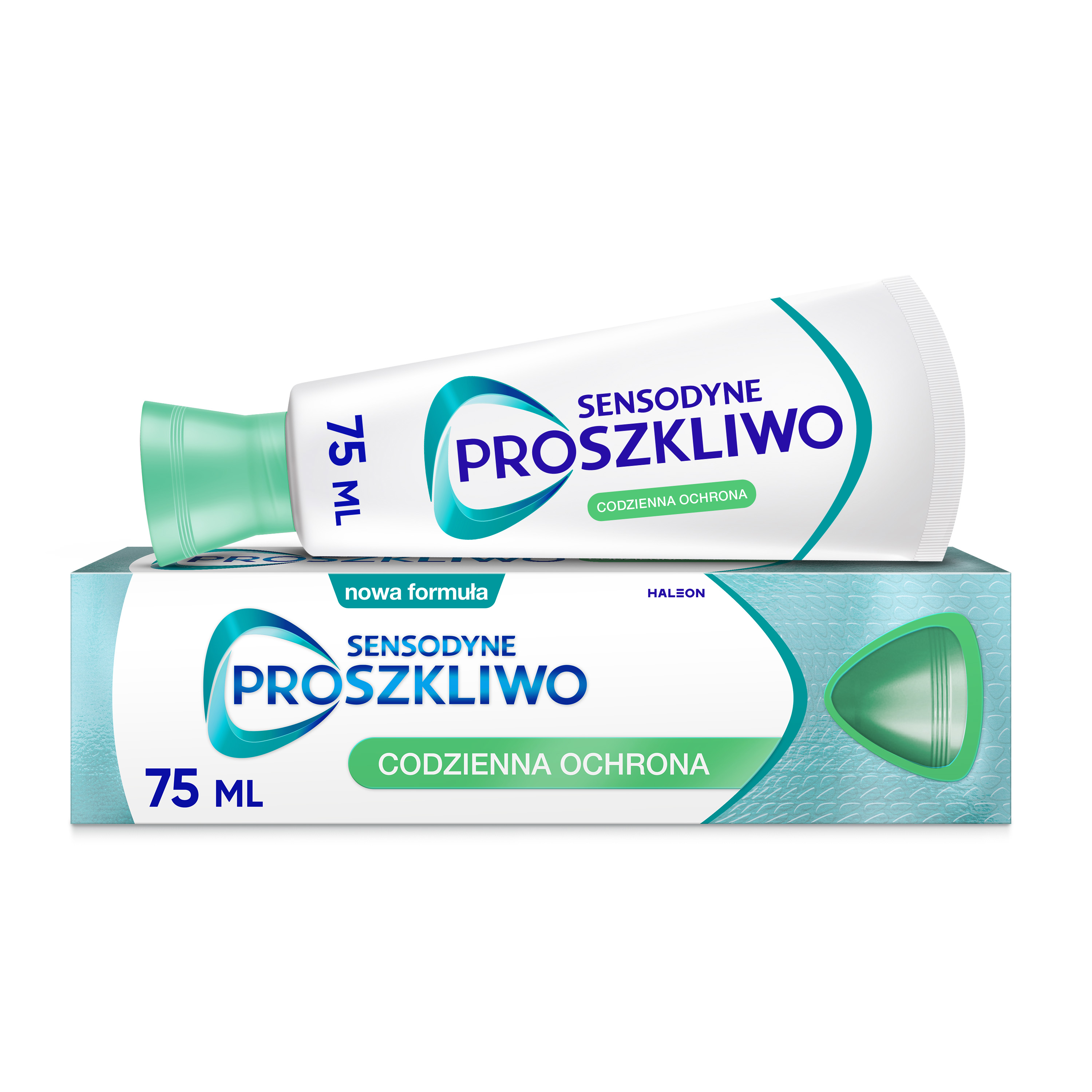 Sensodyne Proszkliwo Codzienna Ochrona Pasta Z Fluorem Do Zębów Chroniąca, Wzmacniająca I Utwardzająca Szkliwo O Smaku Miętowym, 75 Ml