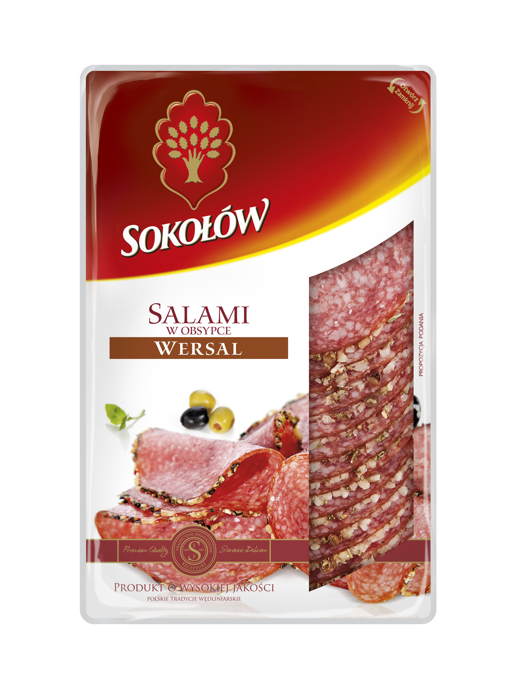 Salami Wersal Plastry 100 G Salami Z Dębicy