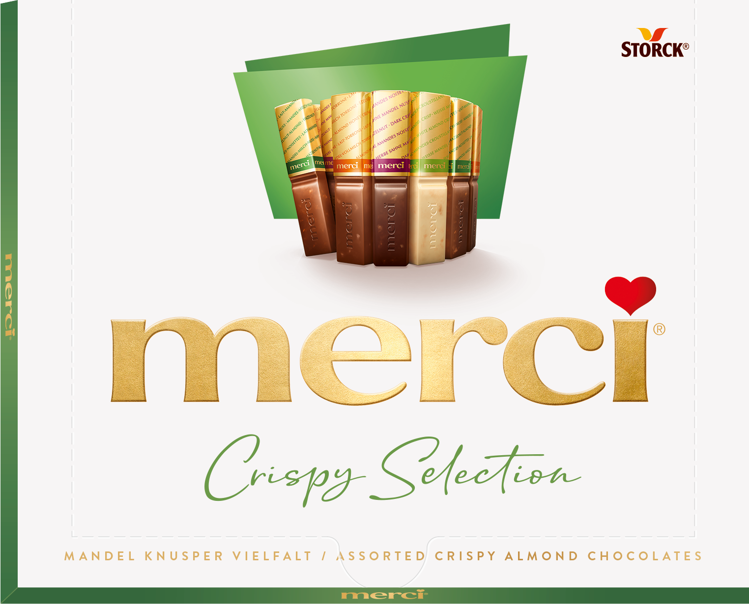 Merci Crispy Selection Kolekcja Czekoladek Z Migdałami 250G