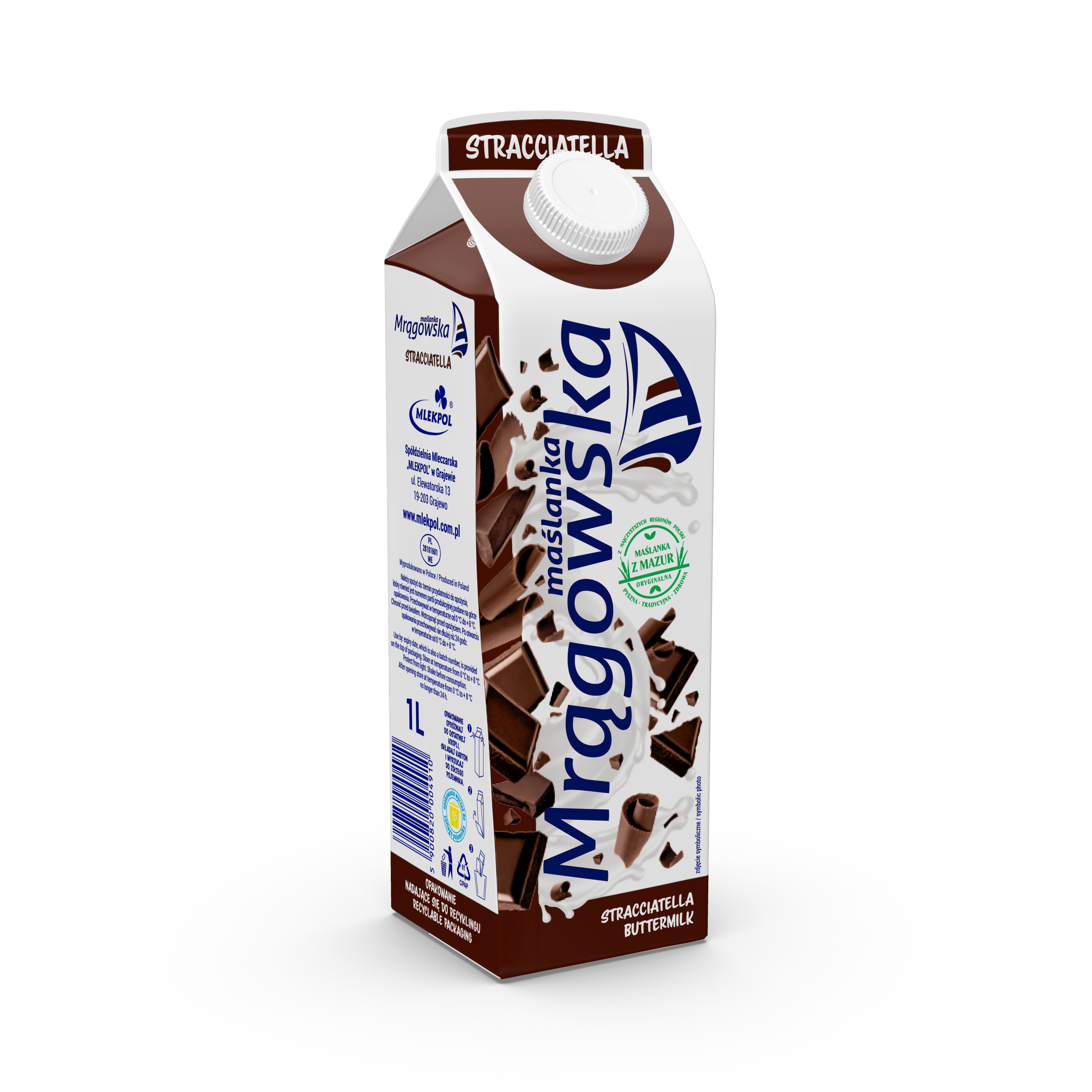 Maślanka Mrągowska Stracciatella 1L