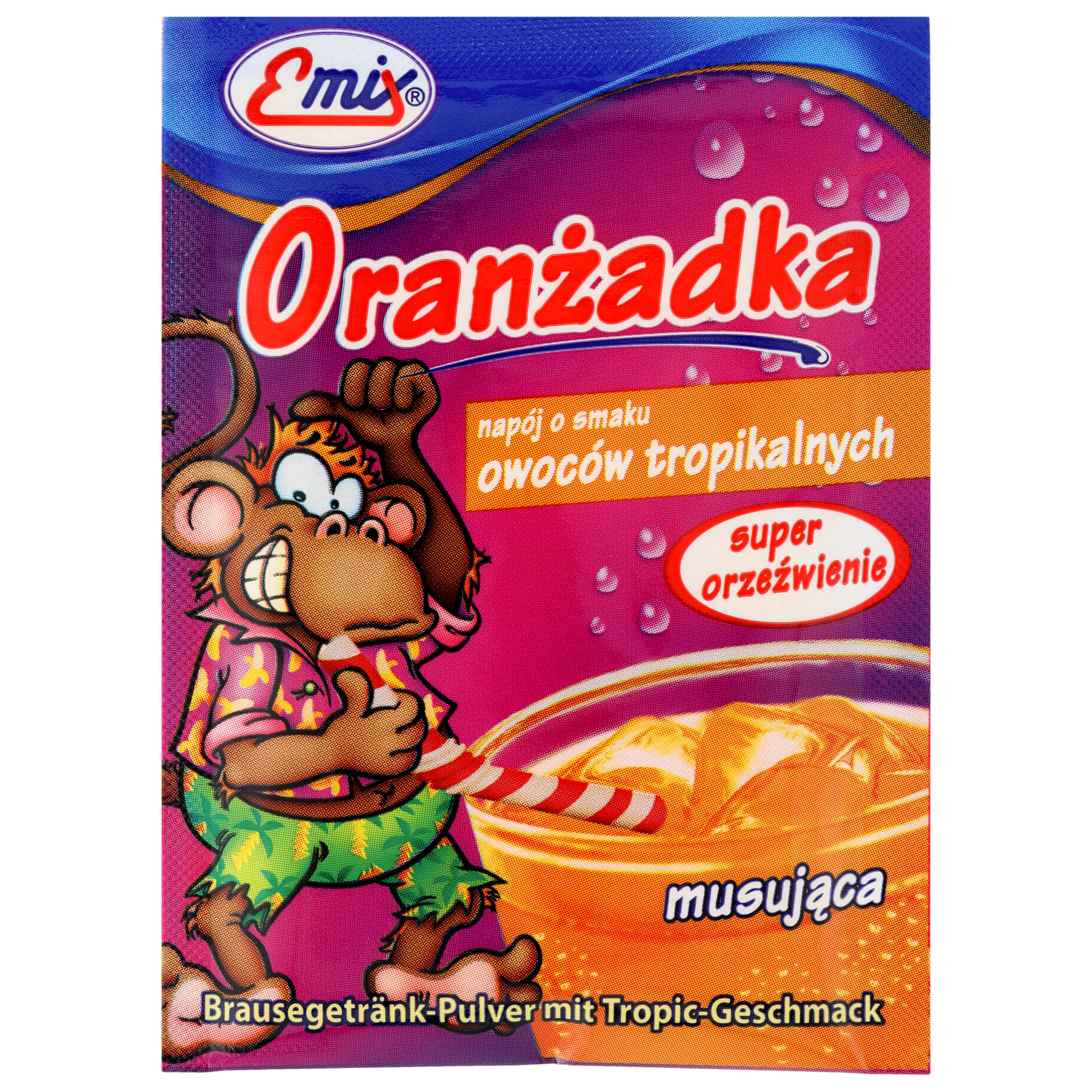 Oranżadka Musująca Smak Owoców Tropikalnych Emix 16G