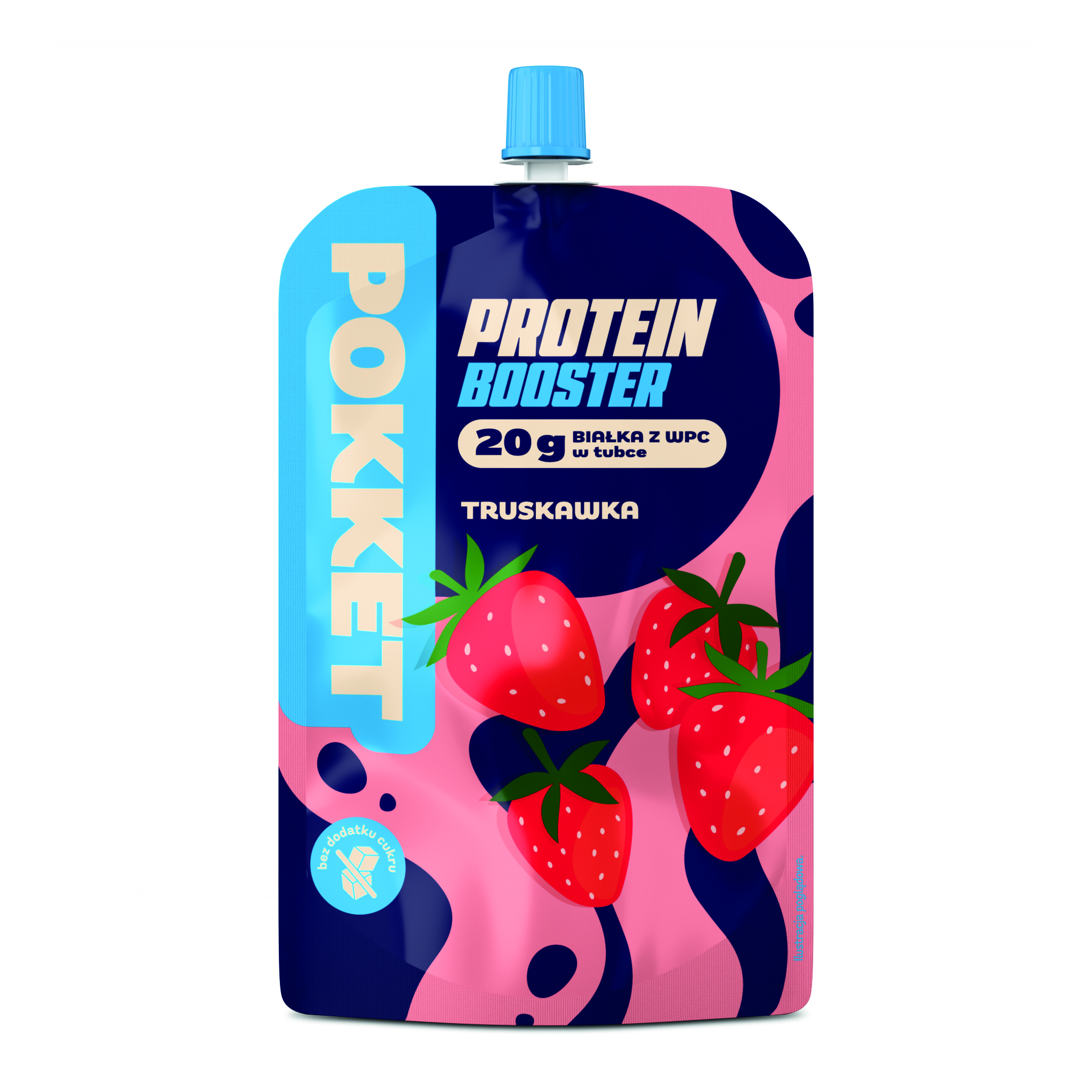 Pokket Mus Protein Booster Truskawkowy 180G