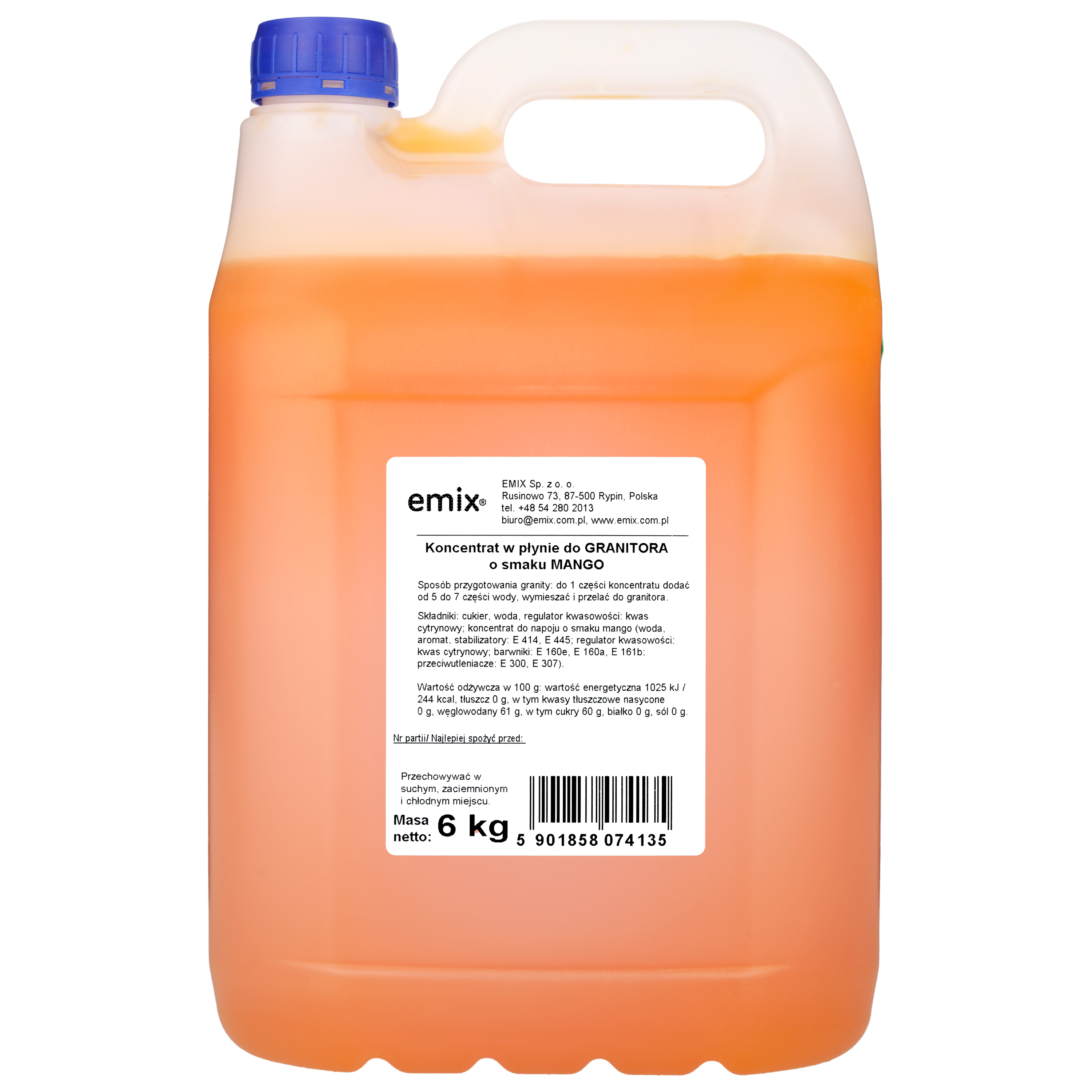 Koncentrat Granita W Płynie Mango Emix 6Kg