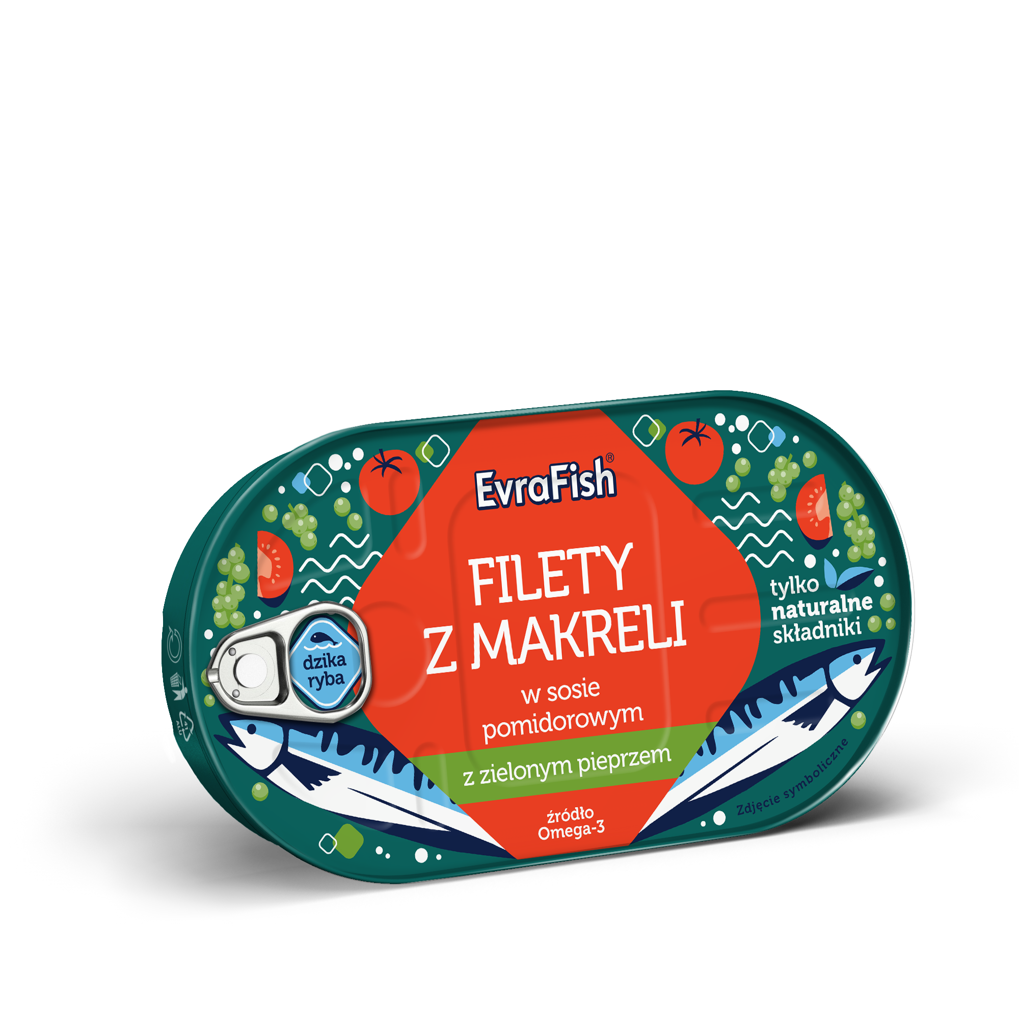 Evrafish Filet Z Makreli W Sosie Pomidorowym Z Zielonym Pieprzem 170G