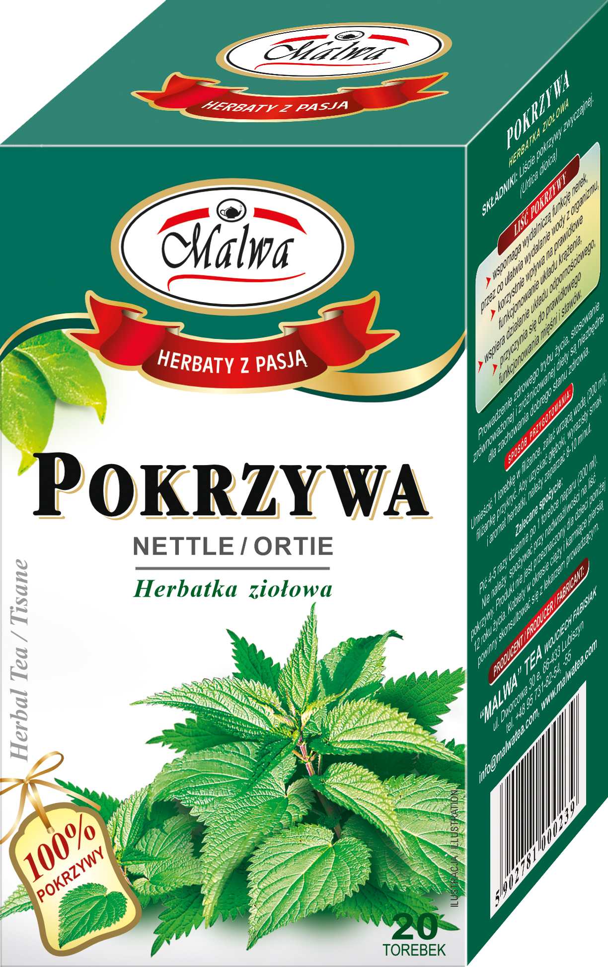 Malwa Herbata Ziołowa Pokrzywa 20X1,5G
