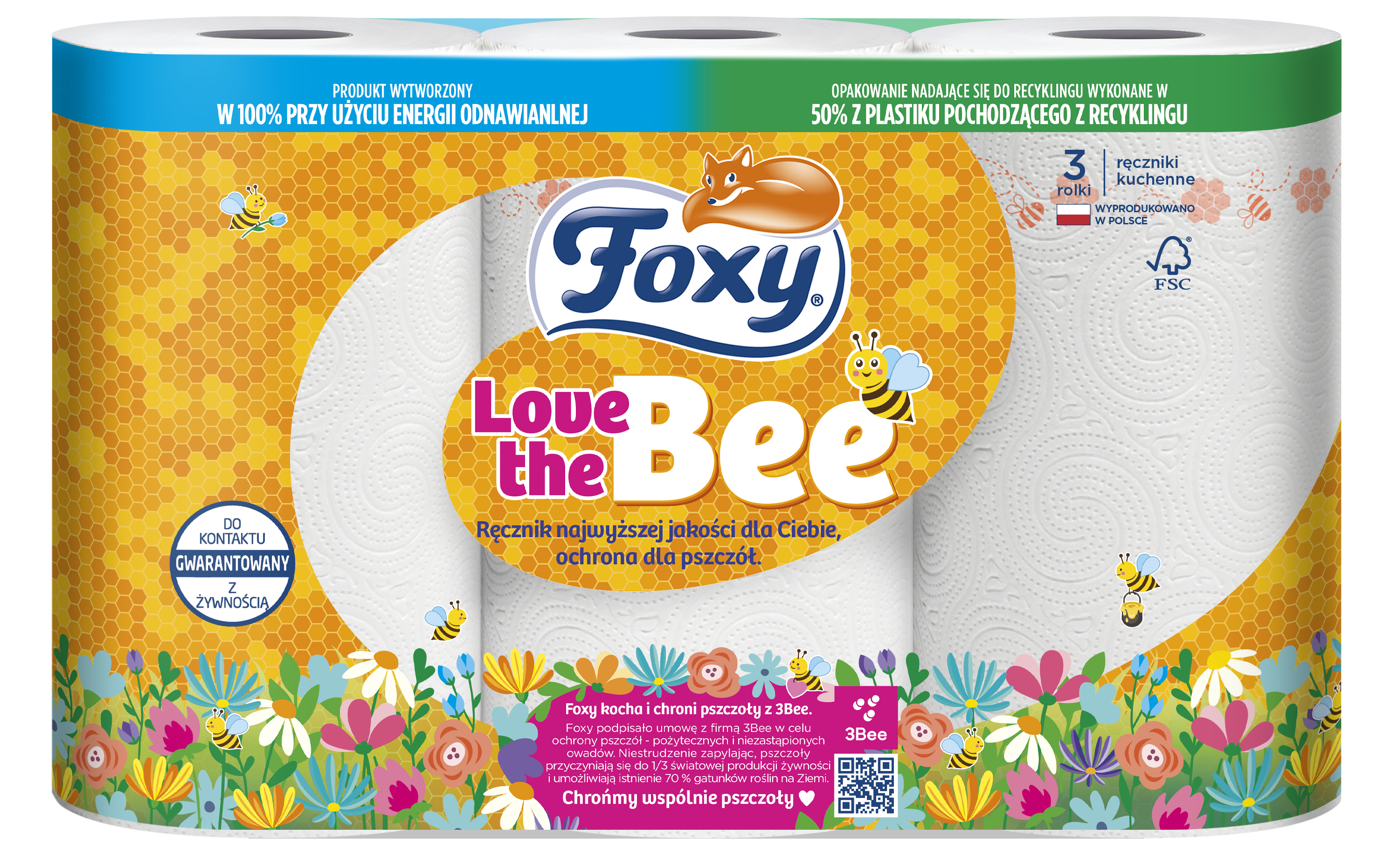 Ręcznik Kuchenny Foxy Love The Bee 3 Rolki