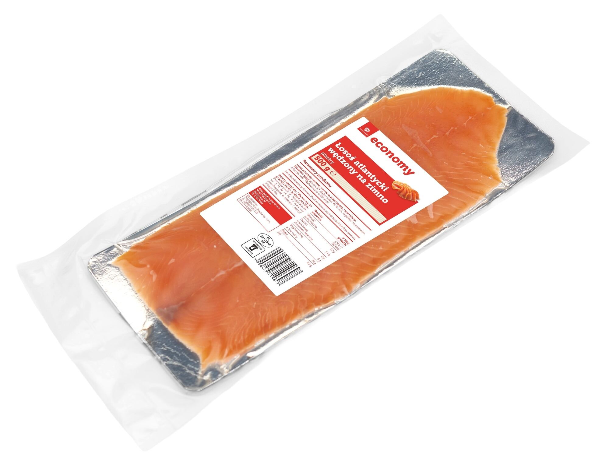 Tge Łosoś Atlantycki Wędzony Na Zimno, Plastry 500G