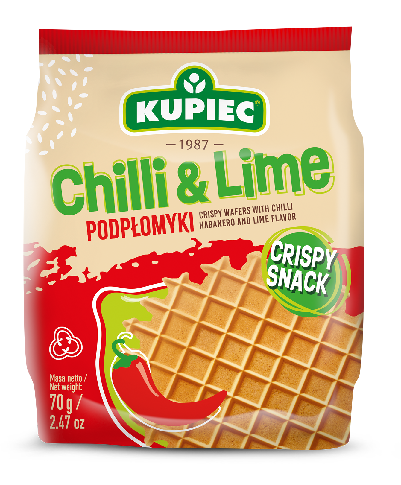 Kupiec Podpłomyki Chilli & Lime 70G