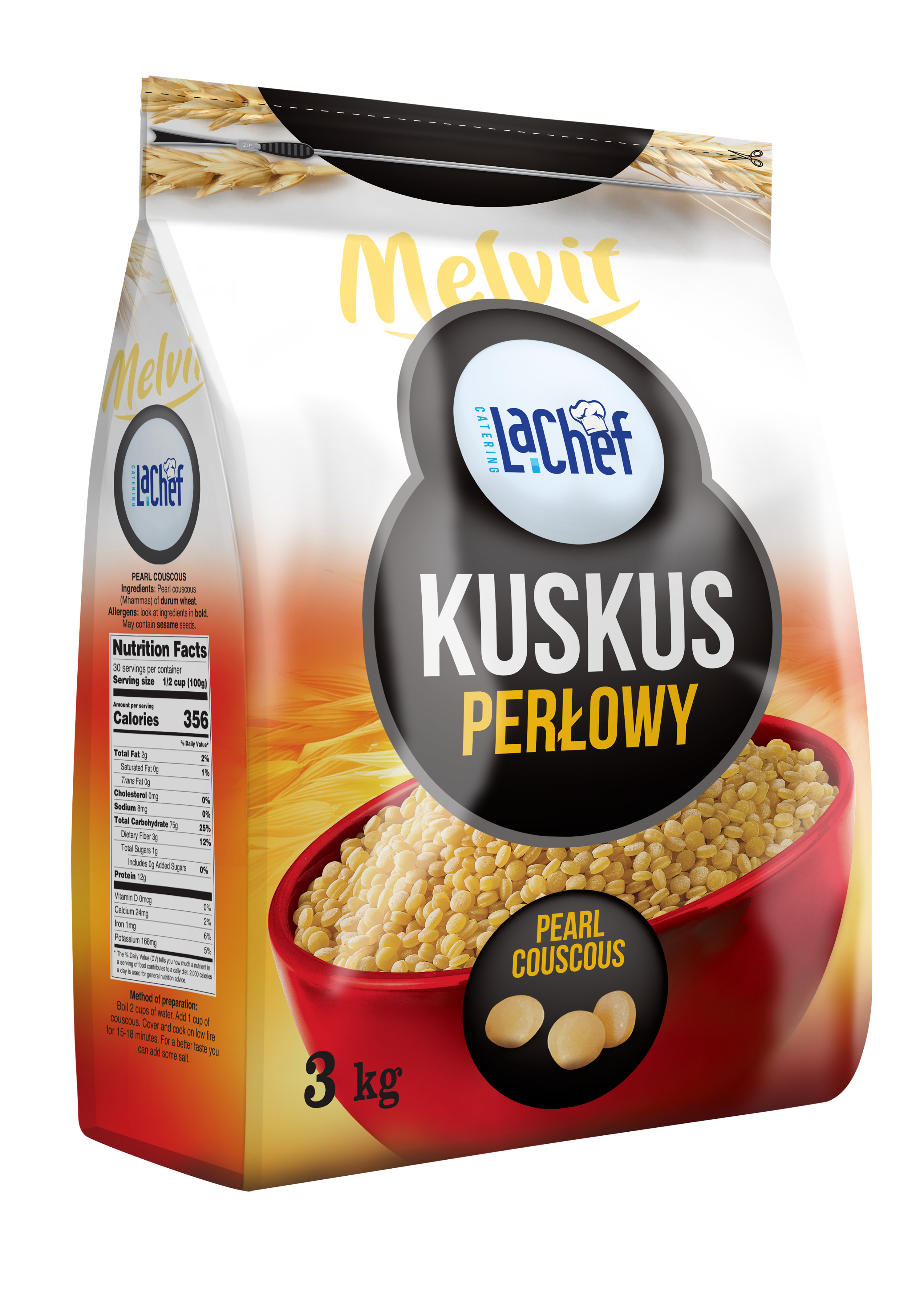 La Chef Kuskus Perłowy 3Kg