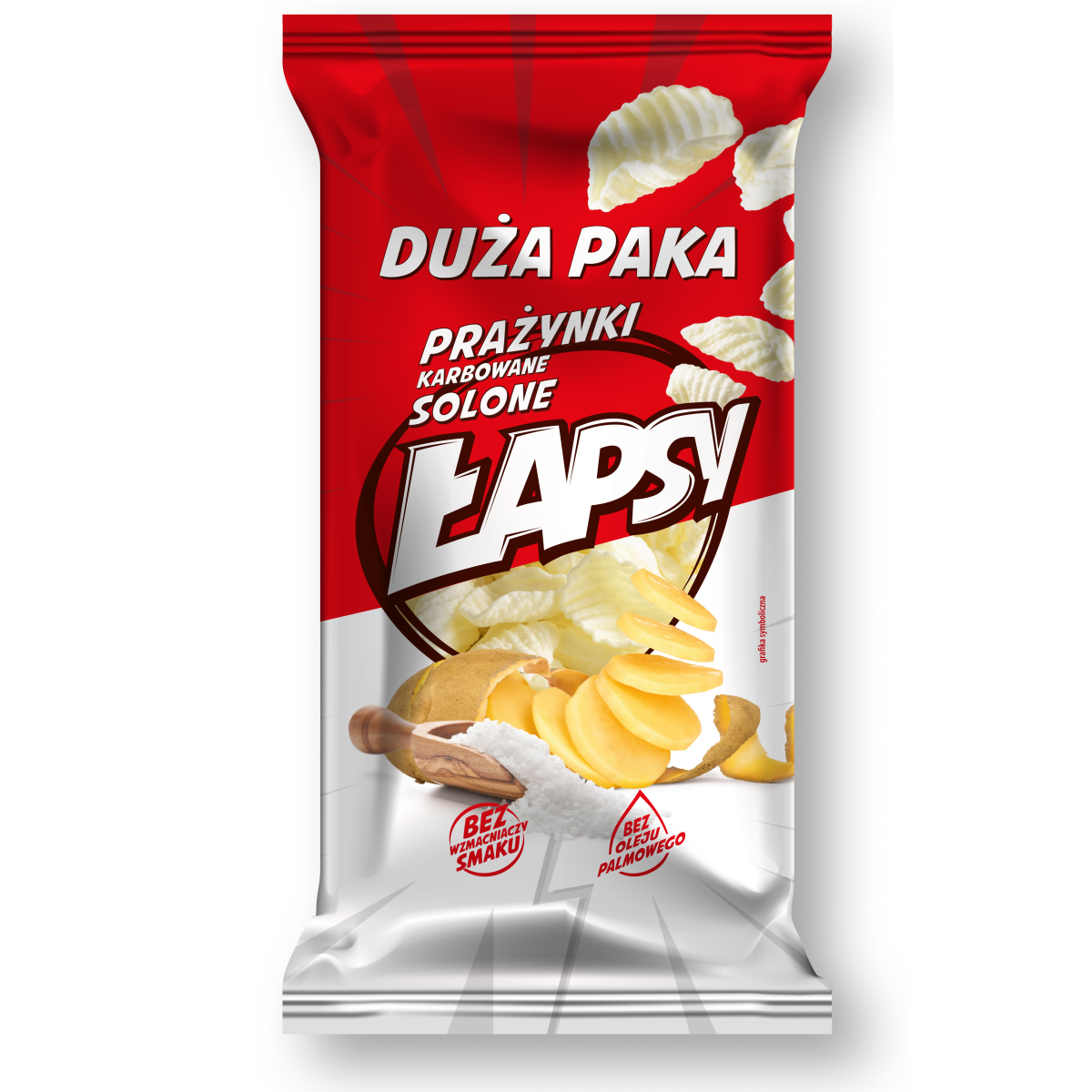 Łapsy Prażynki Karbowane Solone 110G
