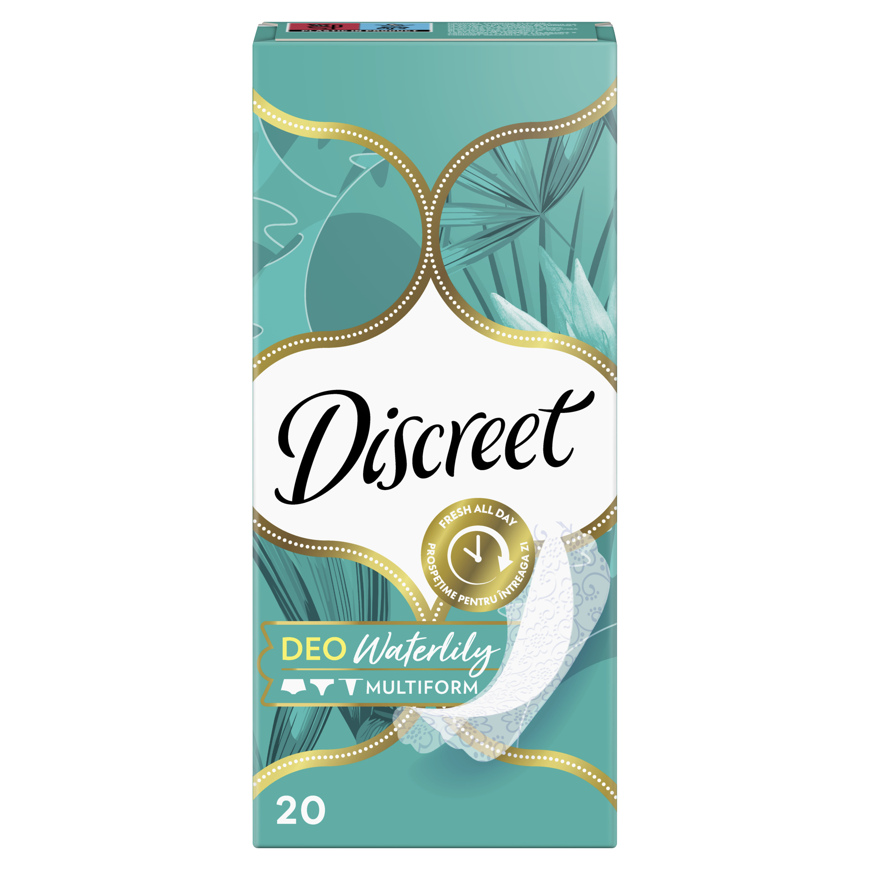 Wkładki Higieniczne Discreet Oddychający Materiał Multiform Waterlilly 20 Sztuk