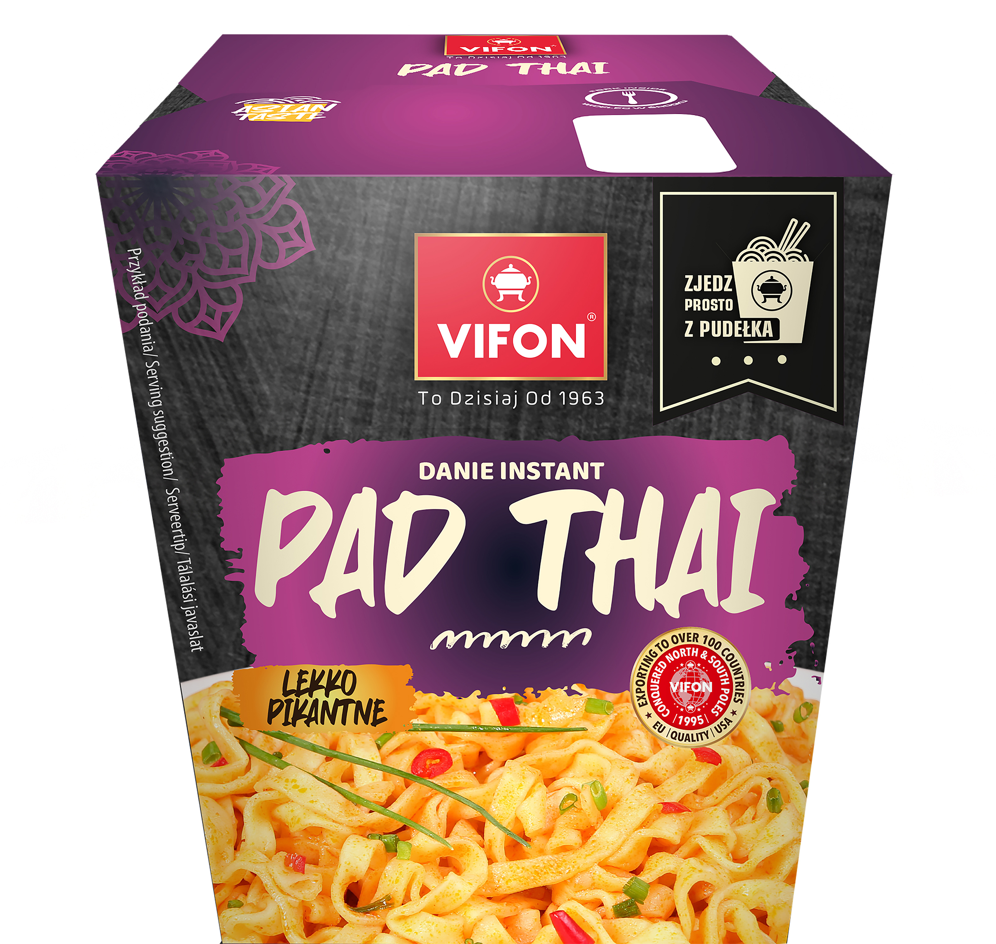 Lunch Box Pad Thai Z Nudlami O Smaku Kurczaka (Lekko Pikantny) 85G Vifon