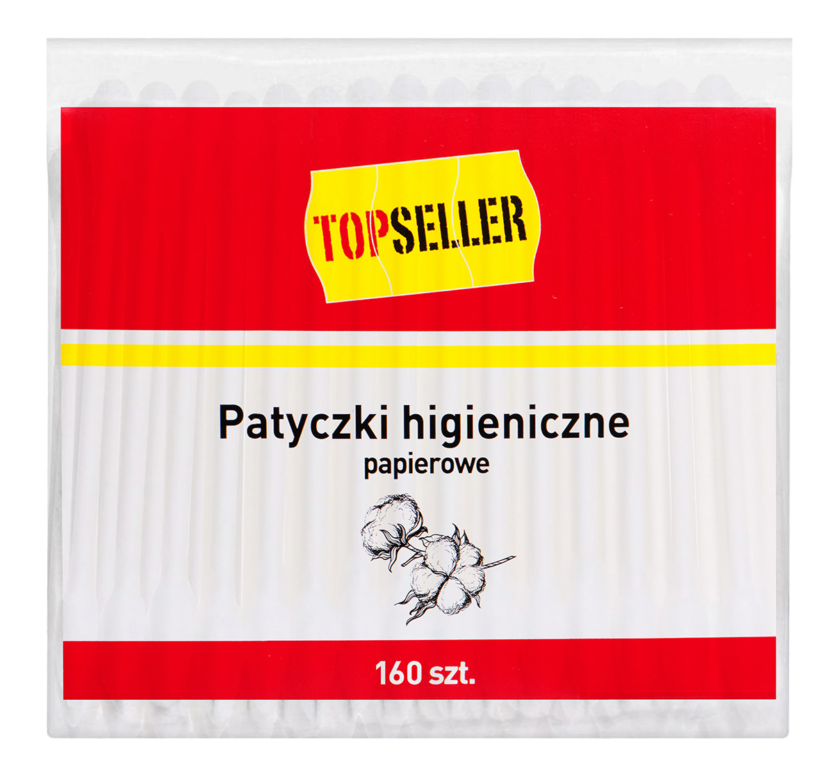 Topseller Patyczki Higieniczne Papierowe 160 Szt.