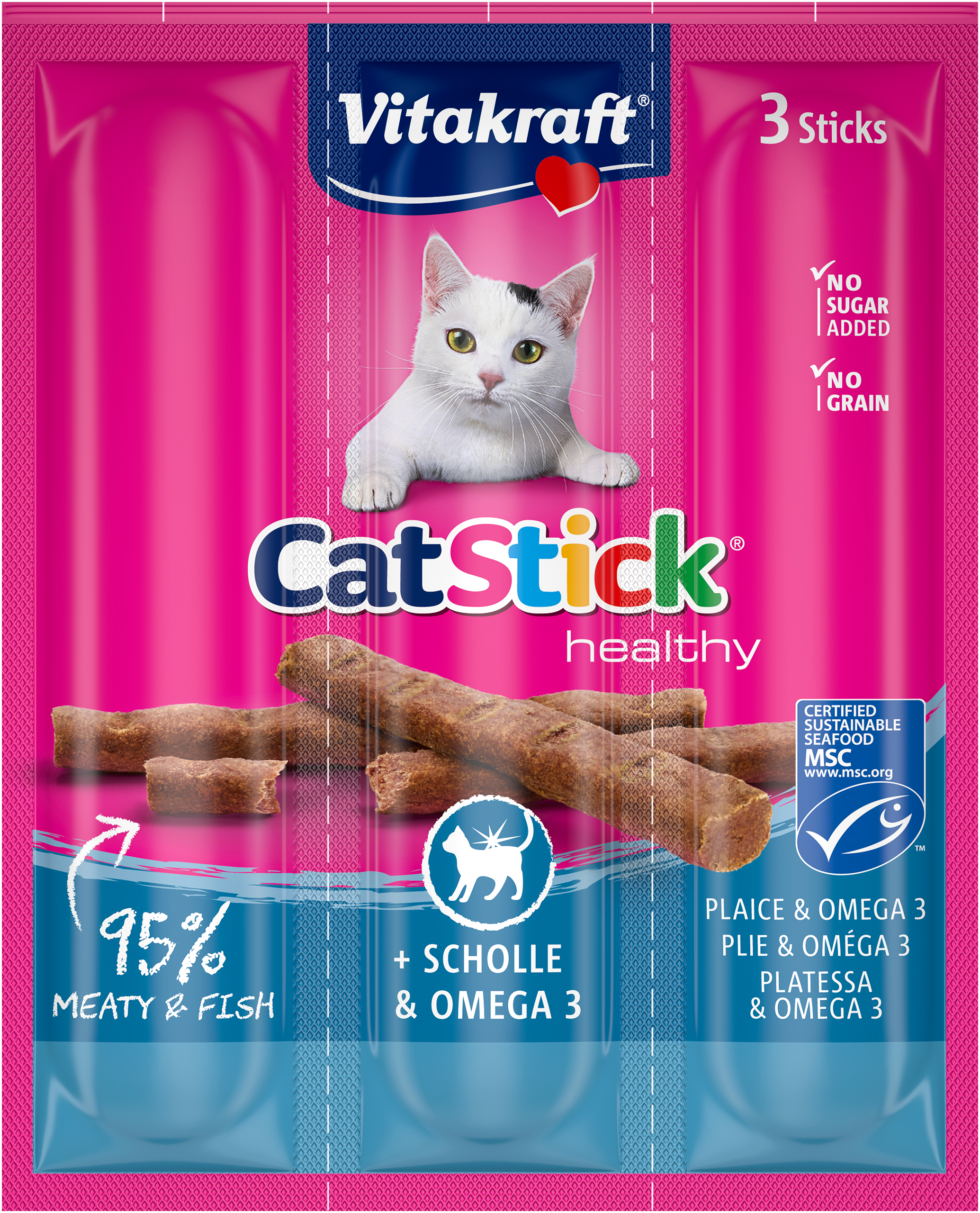 Vitakraft Cat Stick Mini 3 Szt. Flądra/Omega 3 Dla Kota