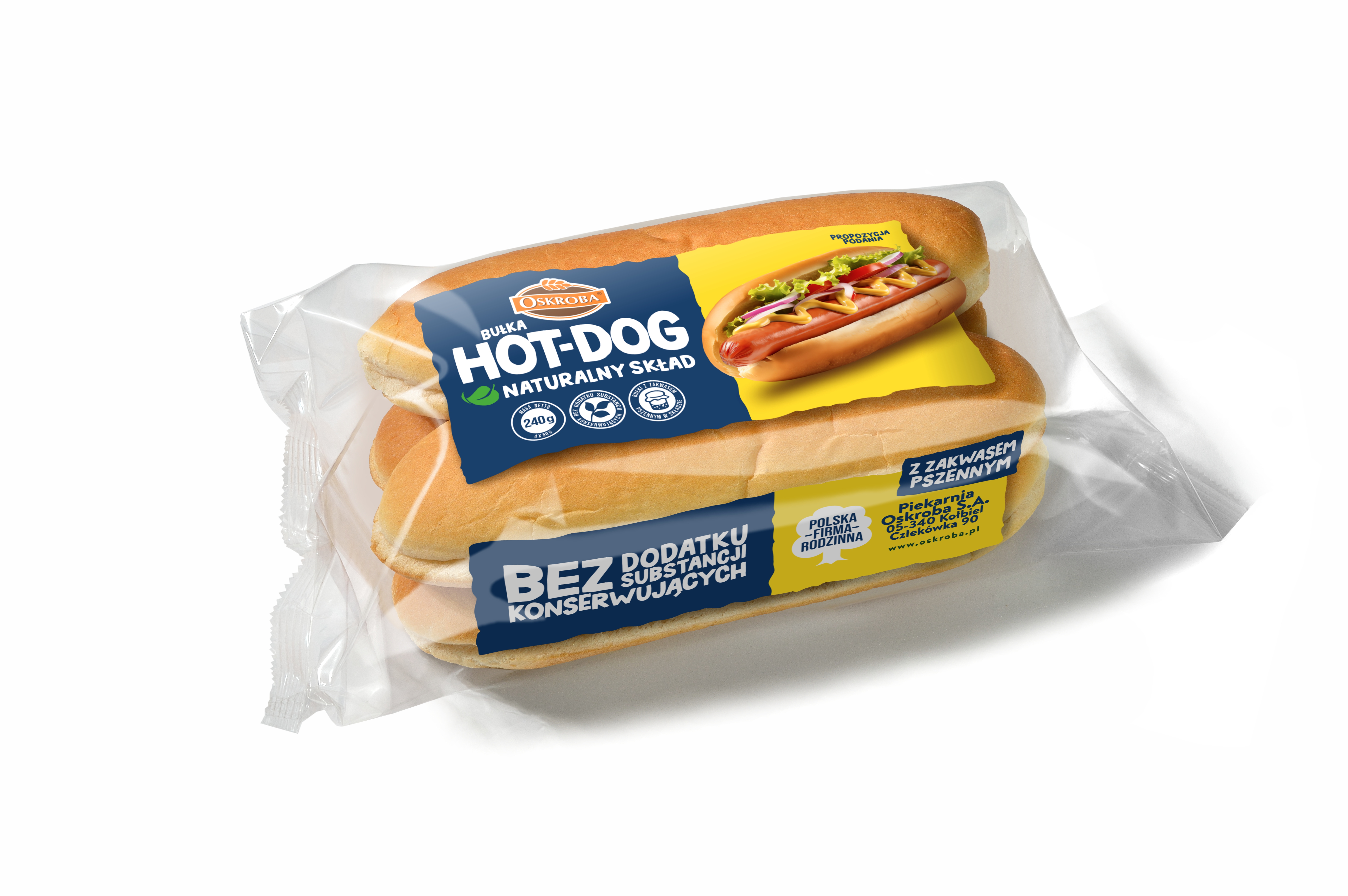 Oskroba Bułka Hot-Dog 240G