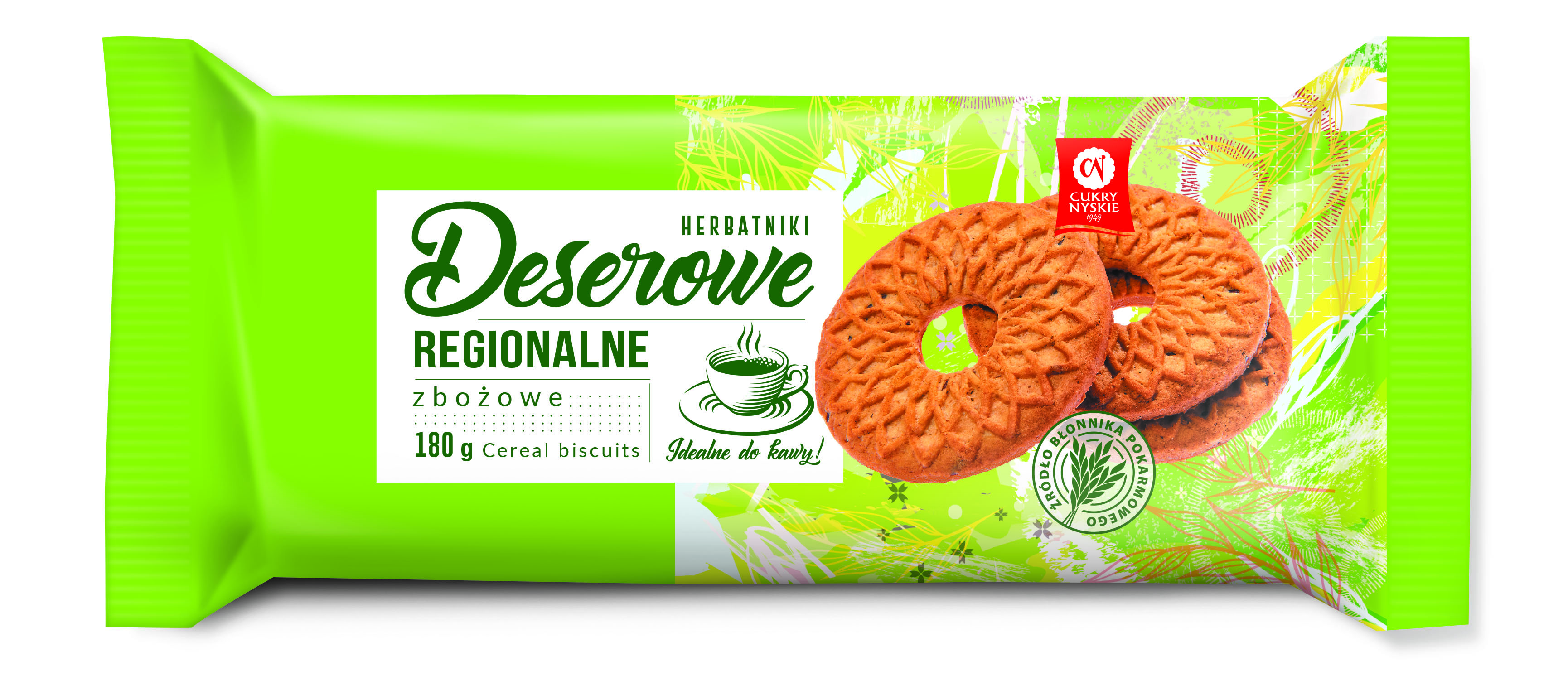 Cukry Nyskie Herbatniki Regionalne Deserowe Zbożowe 180 G