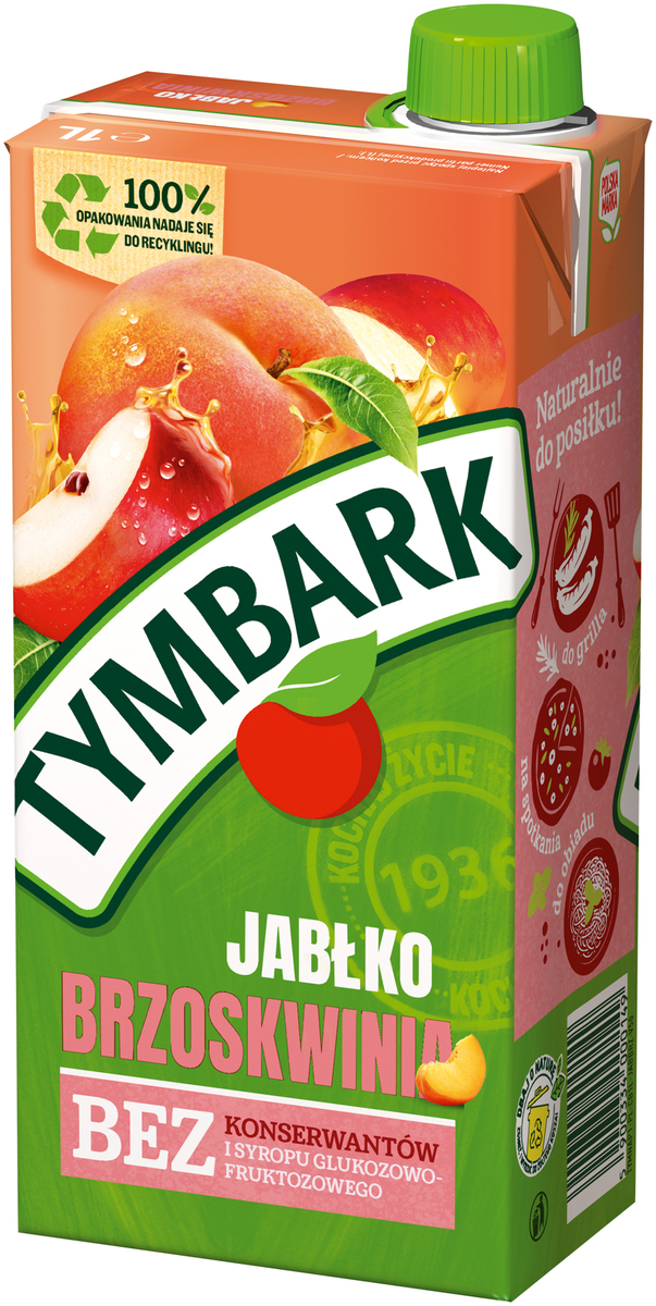 Tymbark Napój Jabłko Brzoskwinia 1 L
