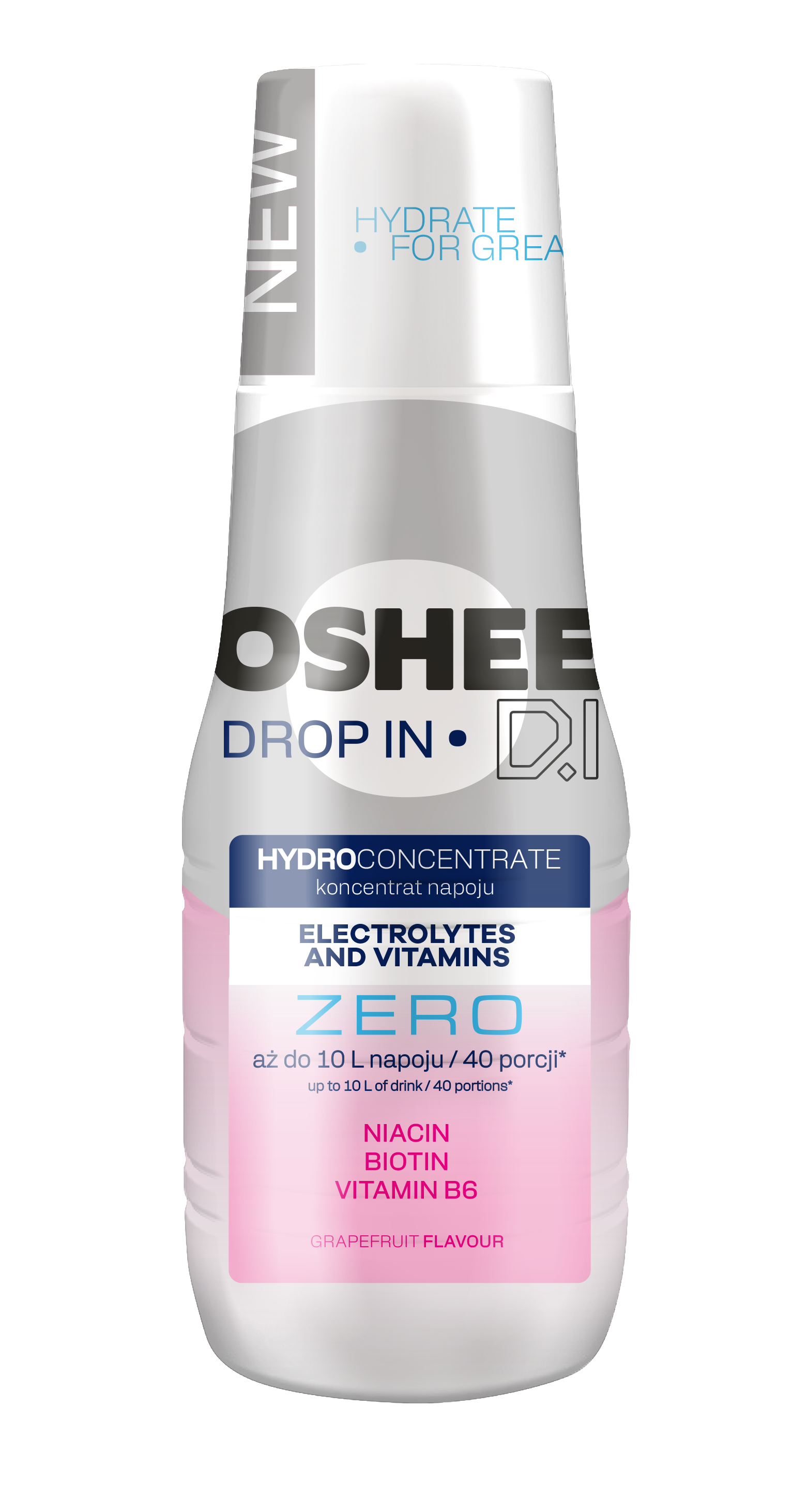 Oshee Drop In Hydroconcentrate Electrolytes & Vitamins Zero Grapefruit 500 Ml