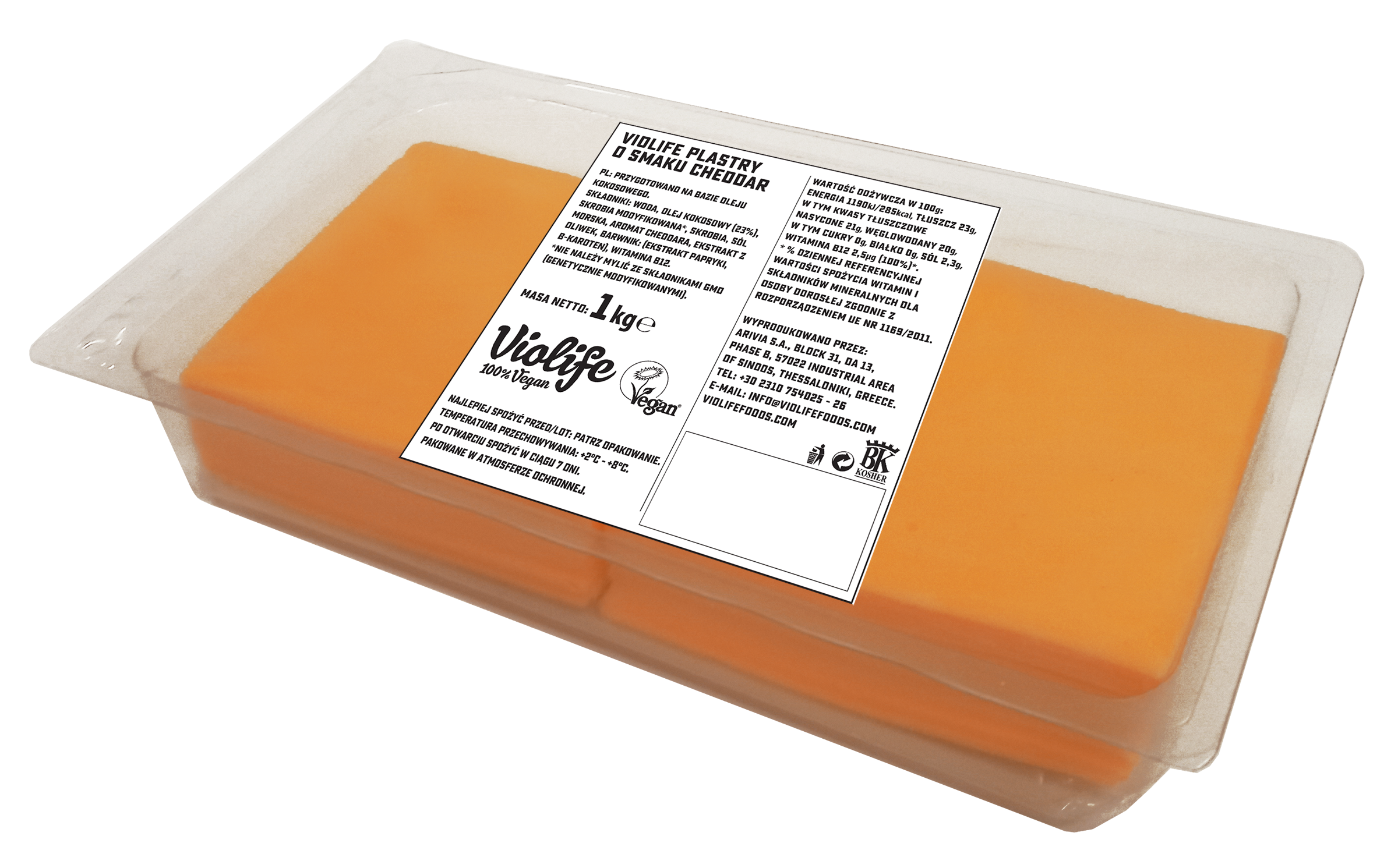 Violife Plastry O Smaku Cheddar 1 Kg