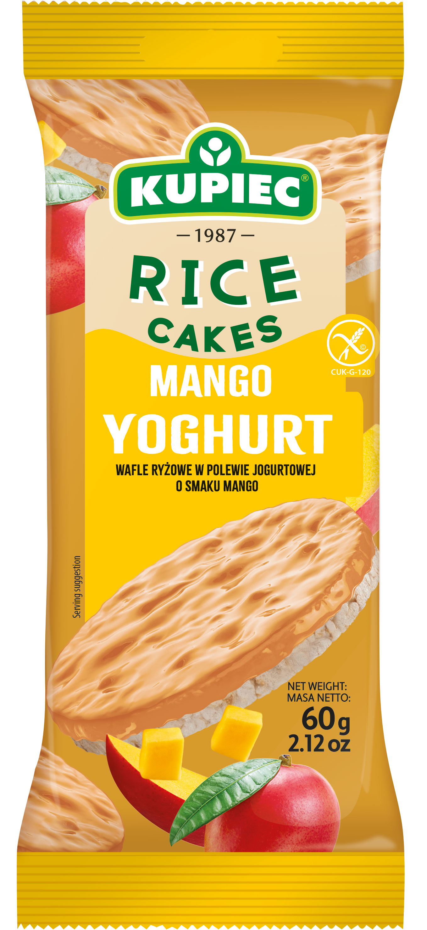 Kupiec Wafle Ryżowe W Polewie Jogurtowej O Smaku Mango 60G