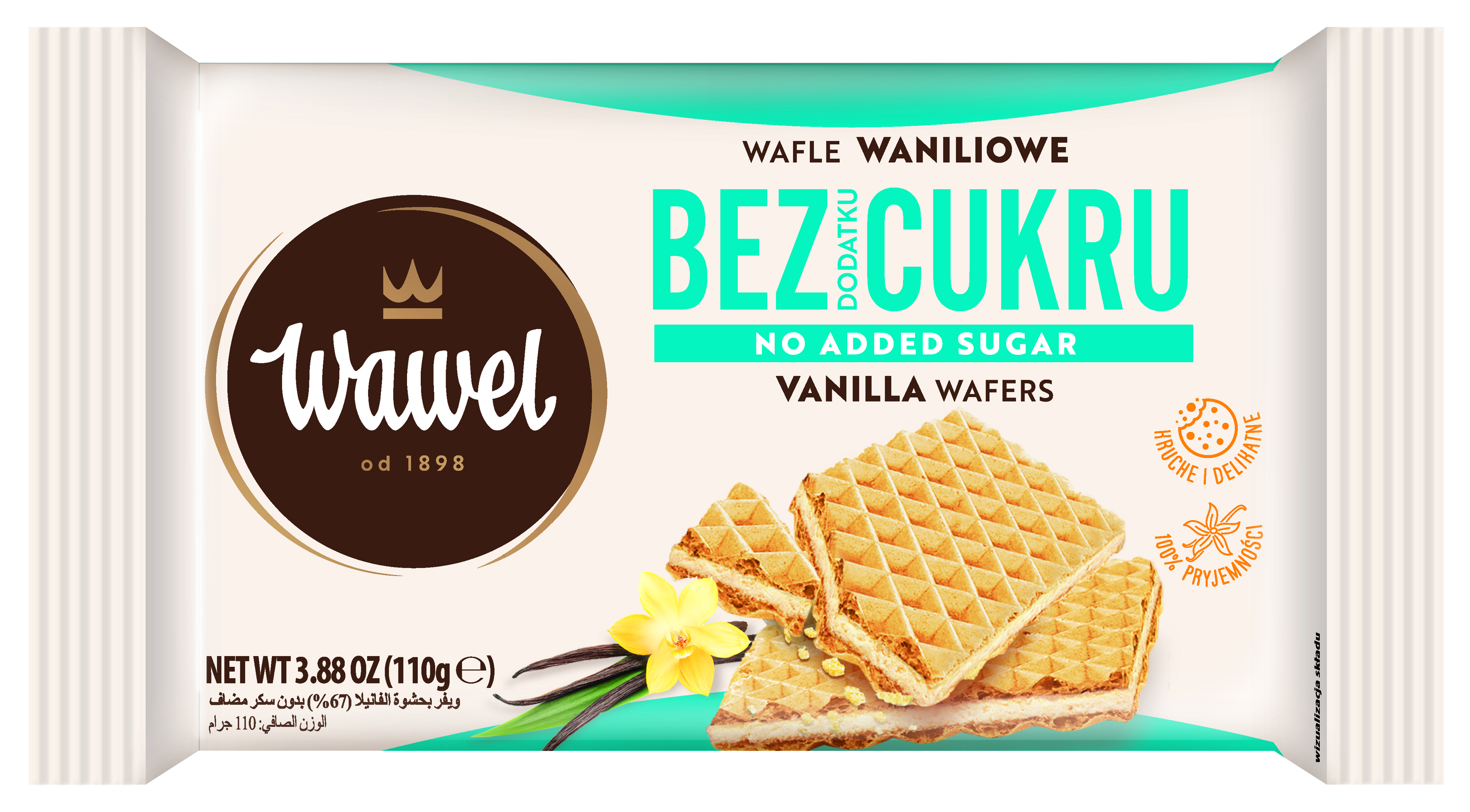 Wawel Wafle Waniliowe Bez Dodatku Cukru 110G