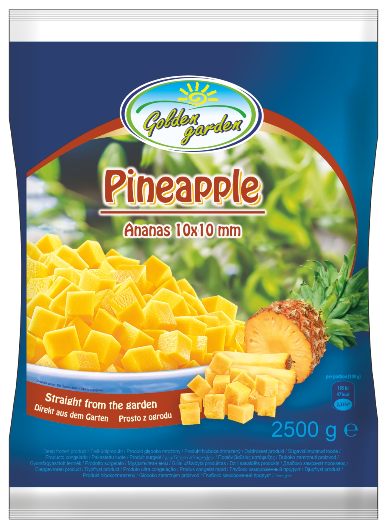 Golden Garden Ananas Kostka 10X10Mm 2500 G