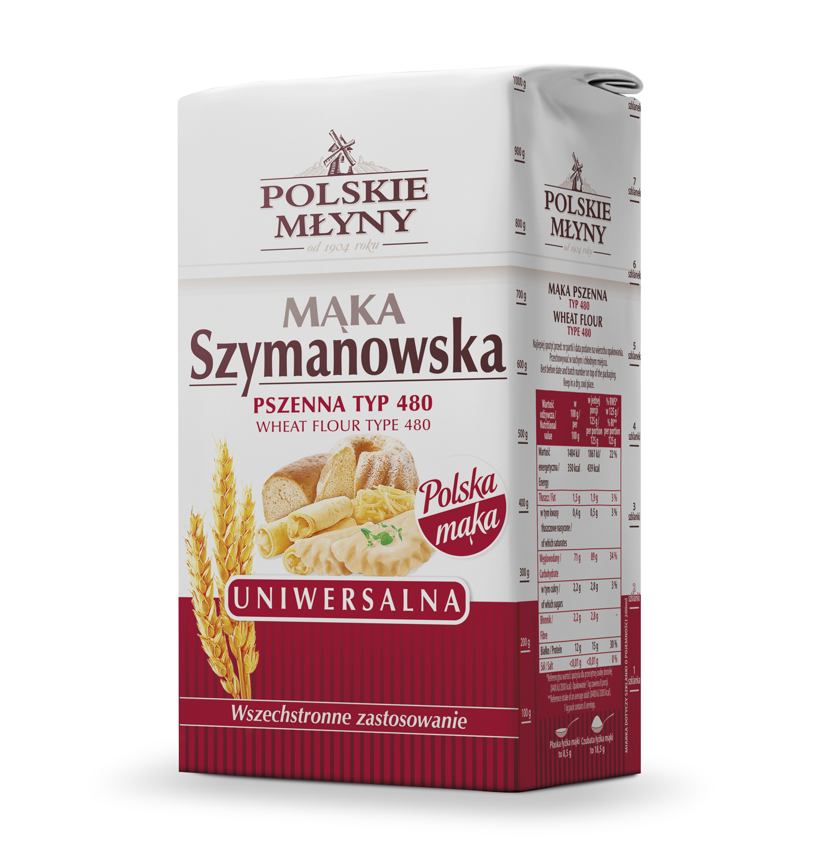 Polskie Młyny Mąka Szymanowska Uniwersalna Typ 480 1Kg