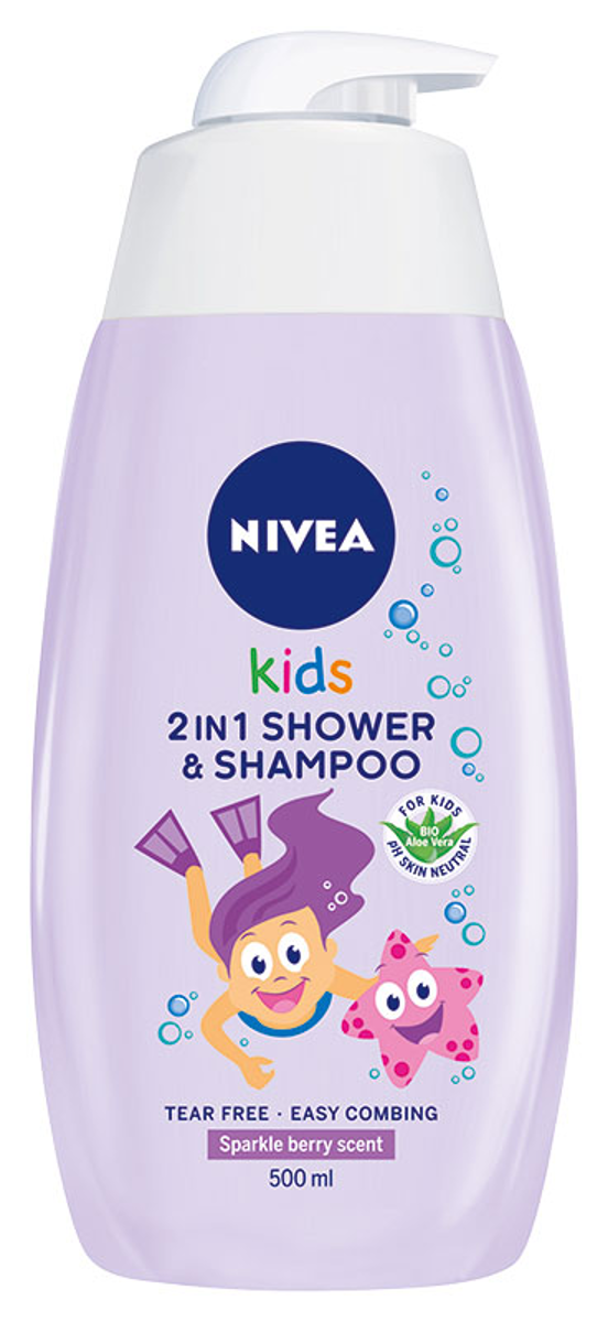 Nivea Kids Żel Do Mycia Ciała 2W1 O Zapachu Owocowych Żelków 500Ml
