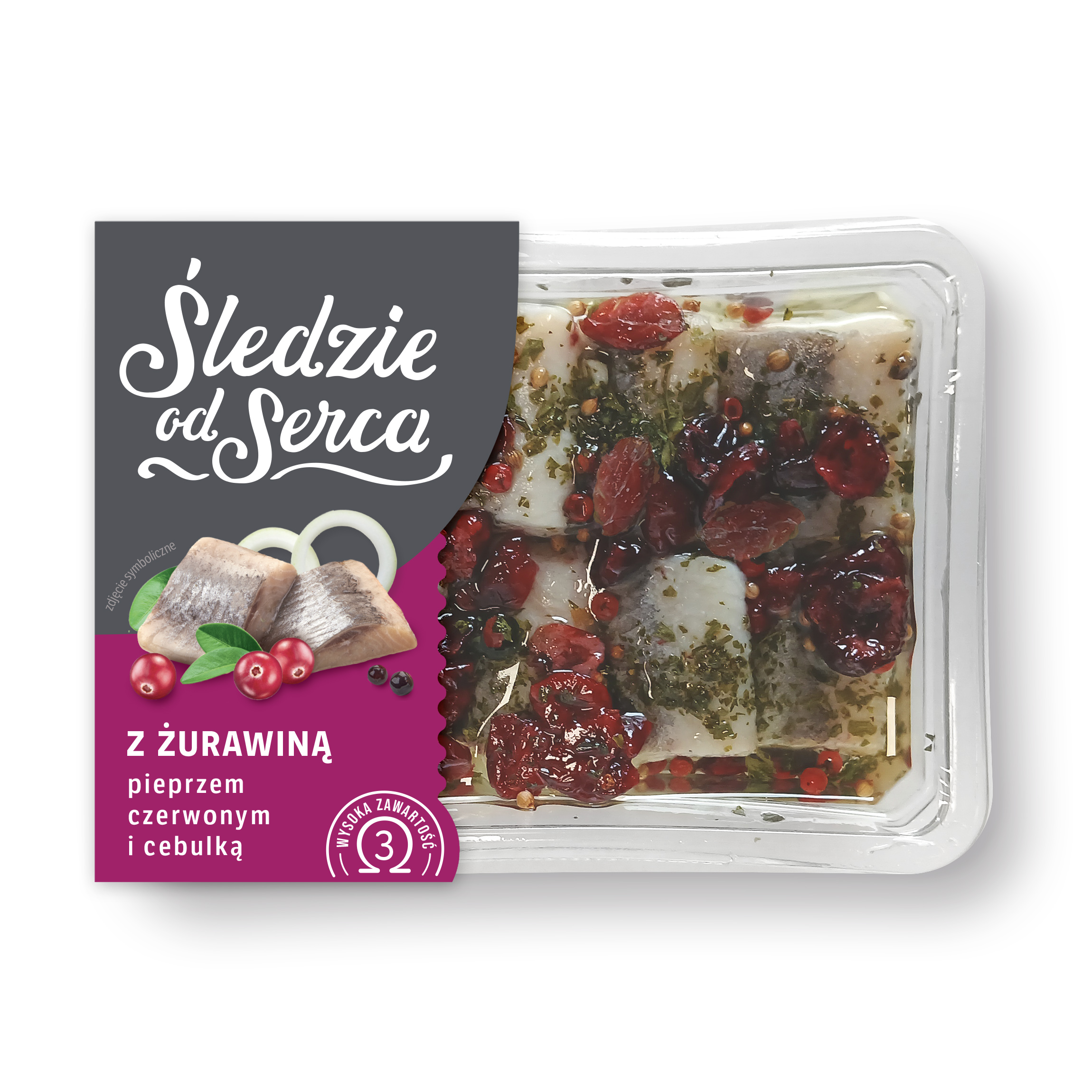 Krajanka Śledziowa Bez Konserwantów Z Żurawiną, Pieprzem I Cebulką 200G Śledzie Od Serca