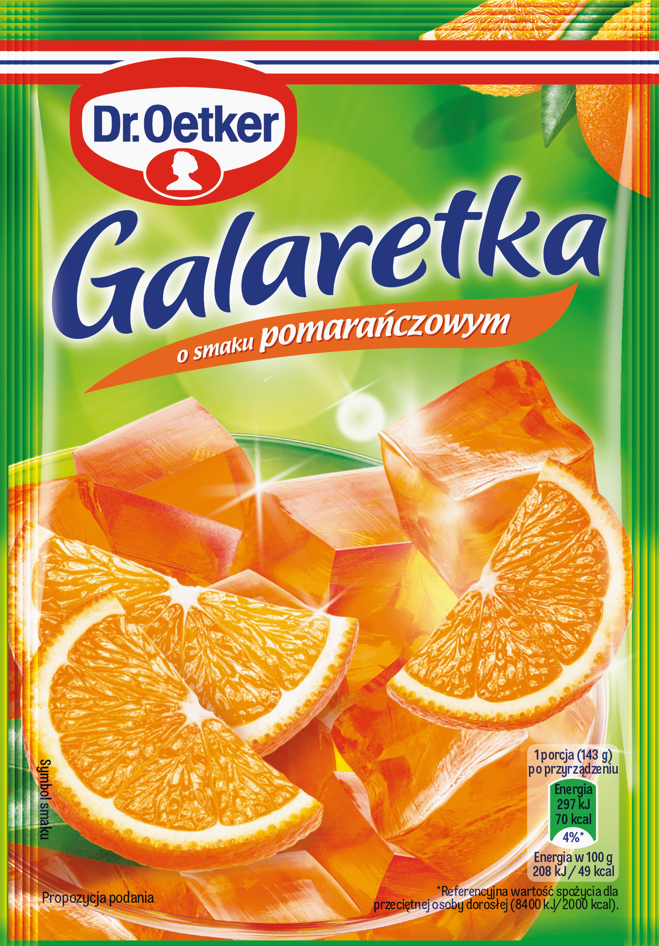Dr. Oetker Galaretka O Smaku Pomarańczowym 72 G