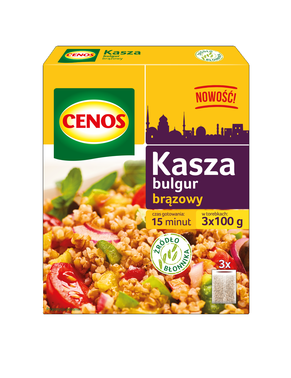 Kasza Bulgur Brązowy 3 X 100 G Cenos