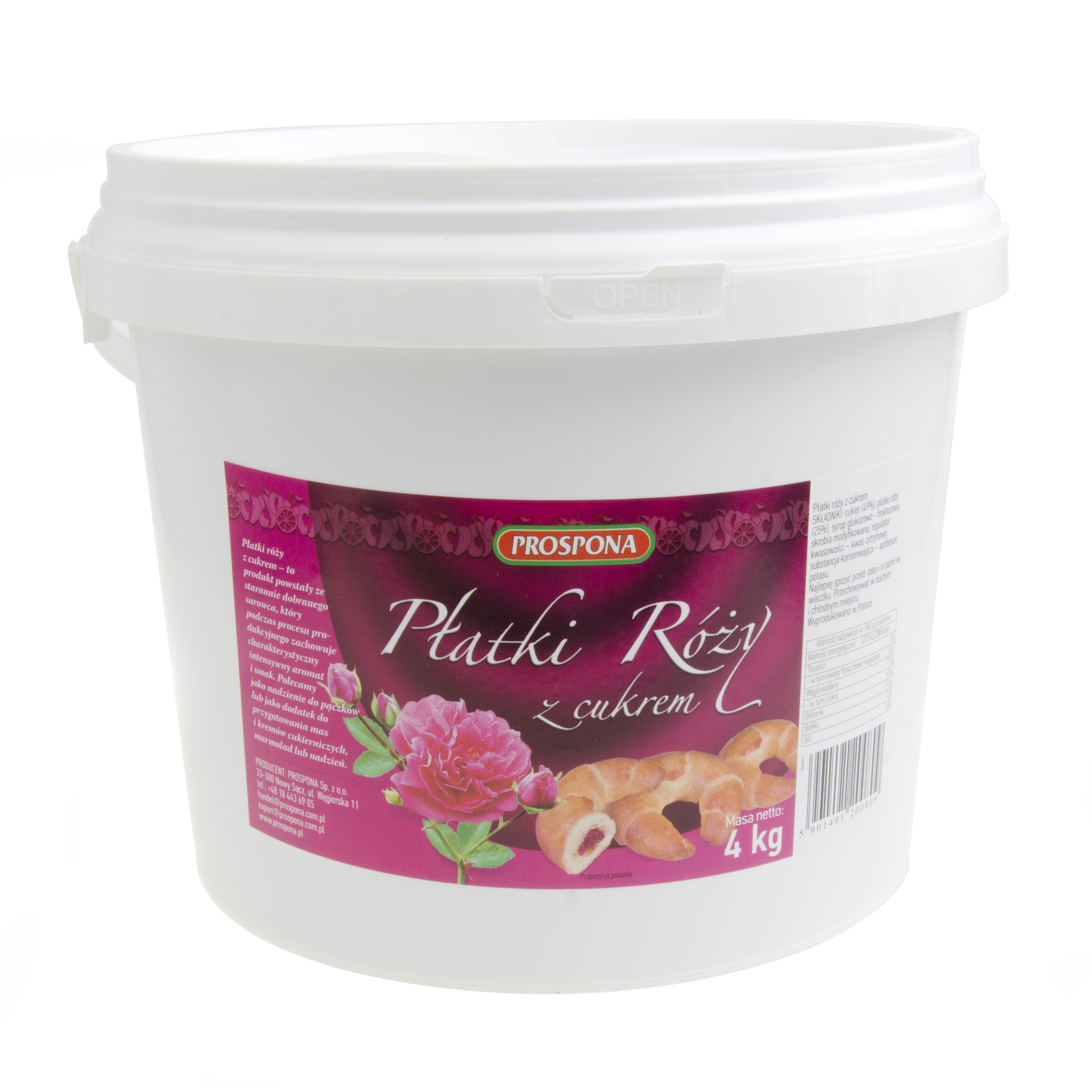 Prospona Płatki Róży Z Cukrem 4 Kg