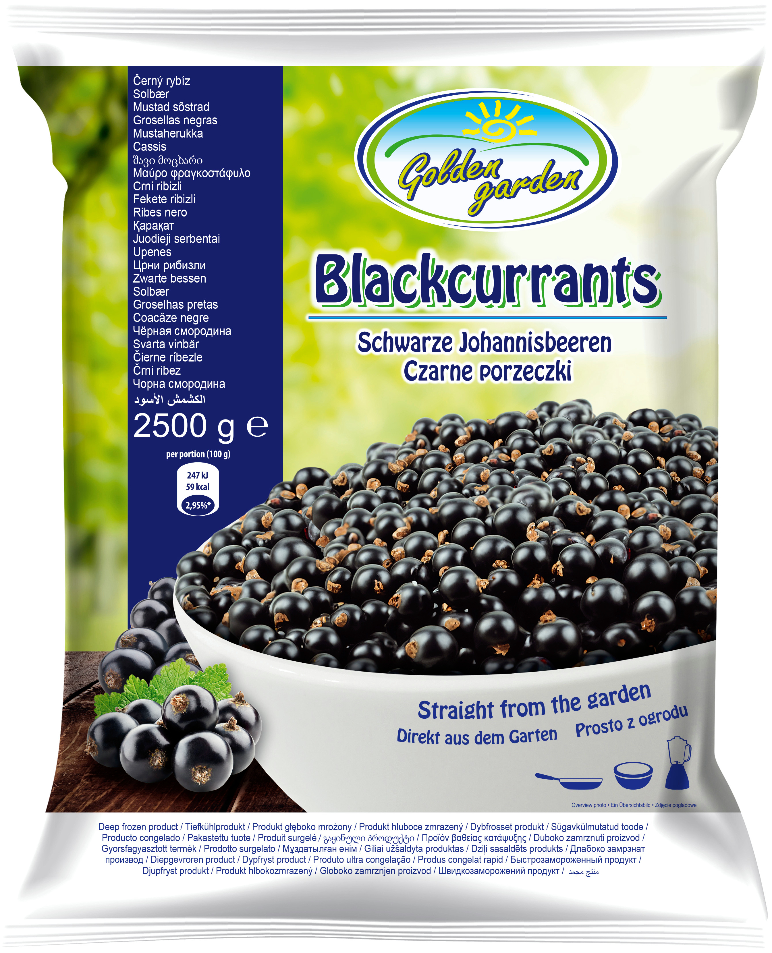 Golden Garden Porzeczka Czarna, Mrożona 2500G
