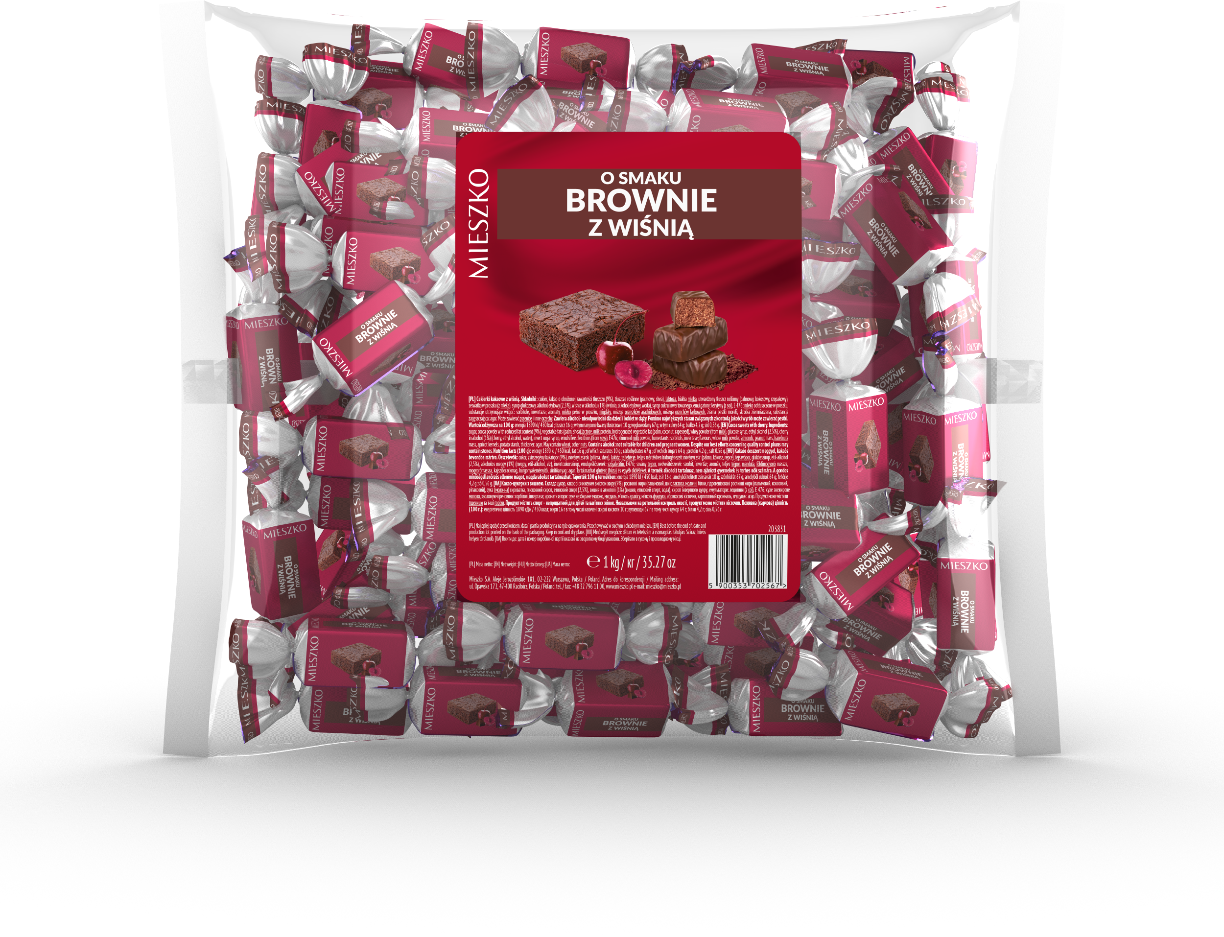 Brownie Z Wiśnią 1Kg Mieszko