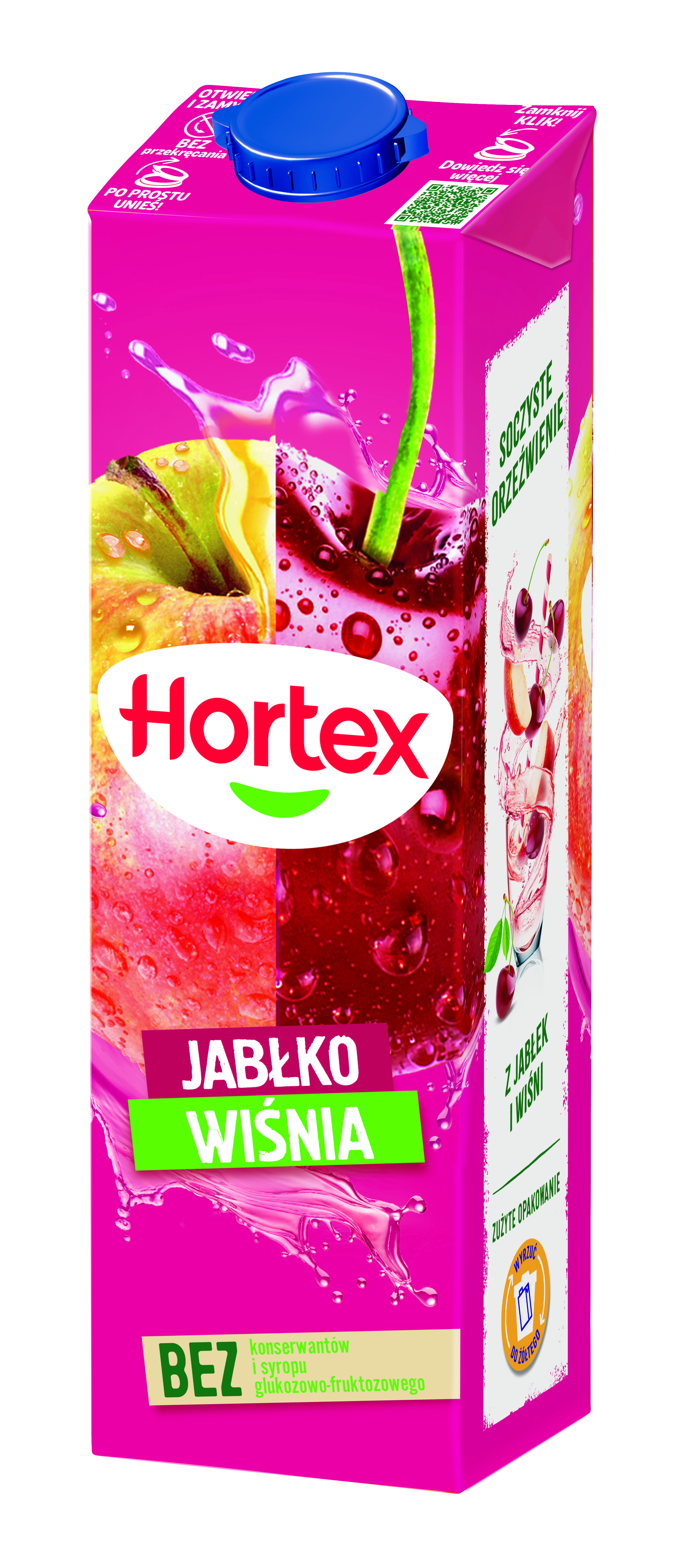 Hortex Jabłko Wiśnia Napój Karton 1 L