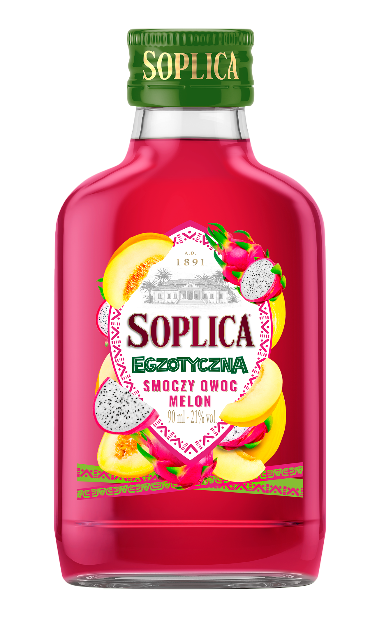 Soplica Smoczy Owoc Melon 21% 0,09L