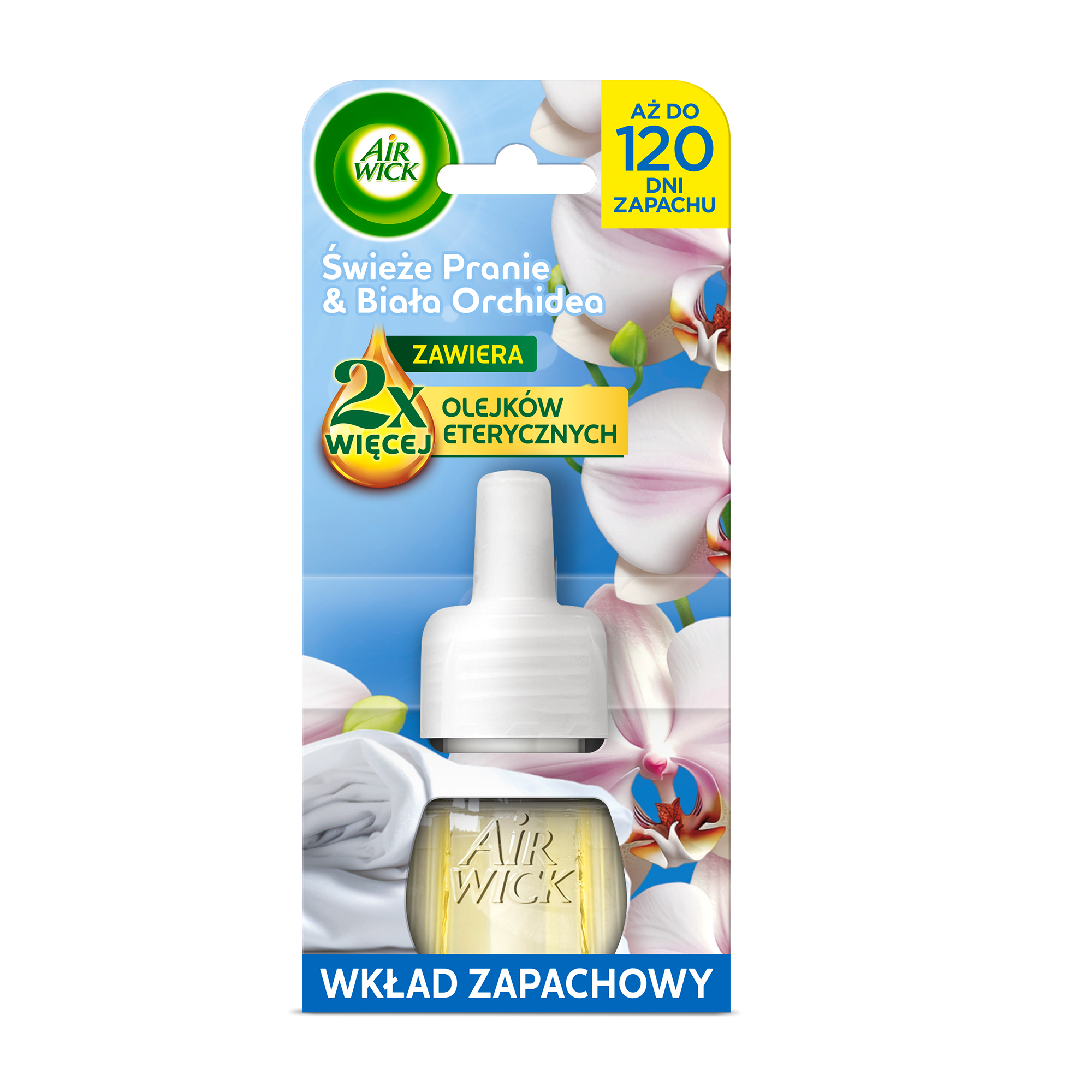 Air Wick Elektryczny Odświeżacz Powietrza Świeże Pranie I Biała Orchidea Wkład 19 Ml