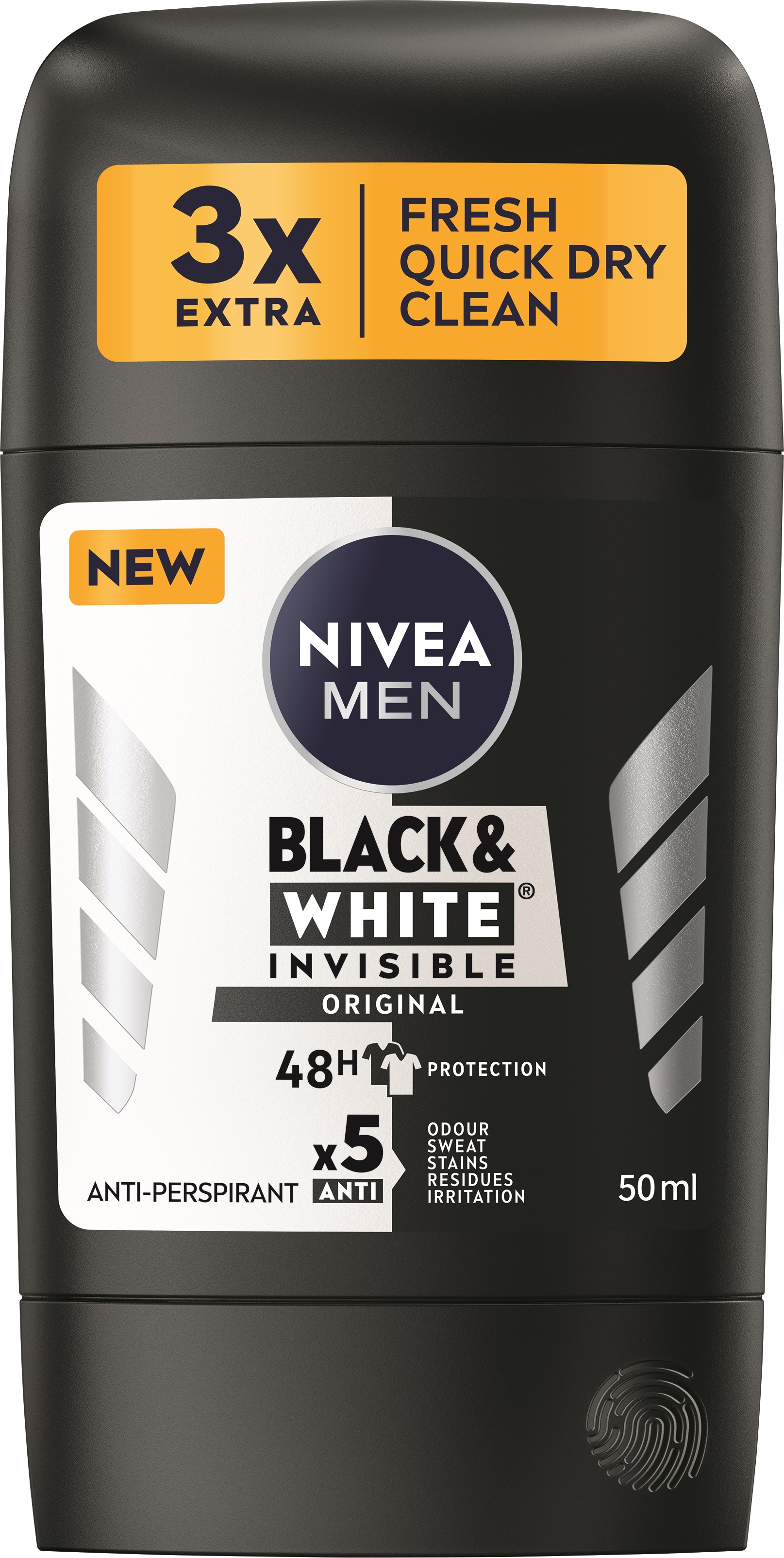 Nivea Men Black&White Power Antyperspirant Stick 50Ml