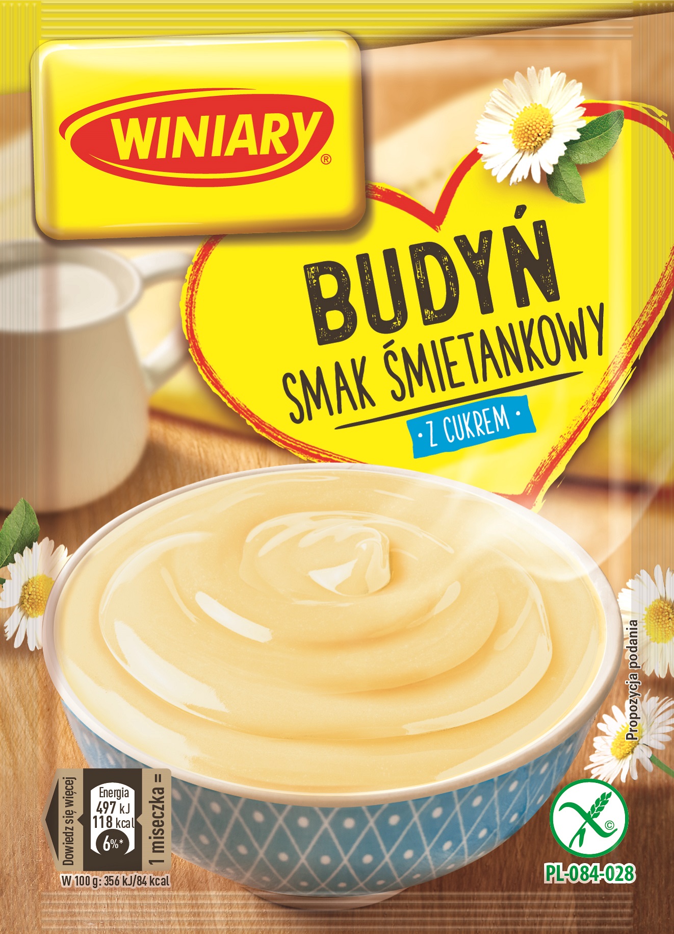 Winiary Budyń Z Cukrem Smak Śmietankowy 60G