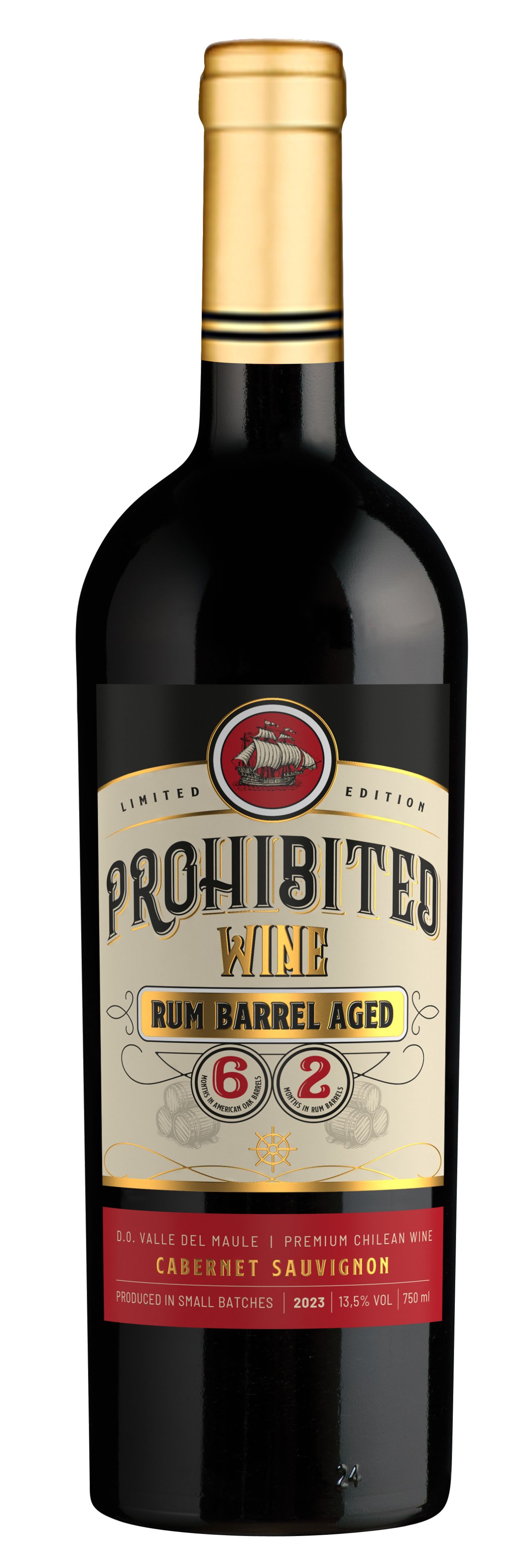 Prohibited Wine Rum Barrel Aged Wino Czerwone Wytrawne 750 Ml