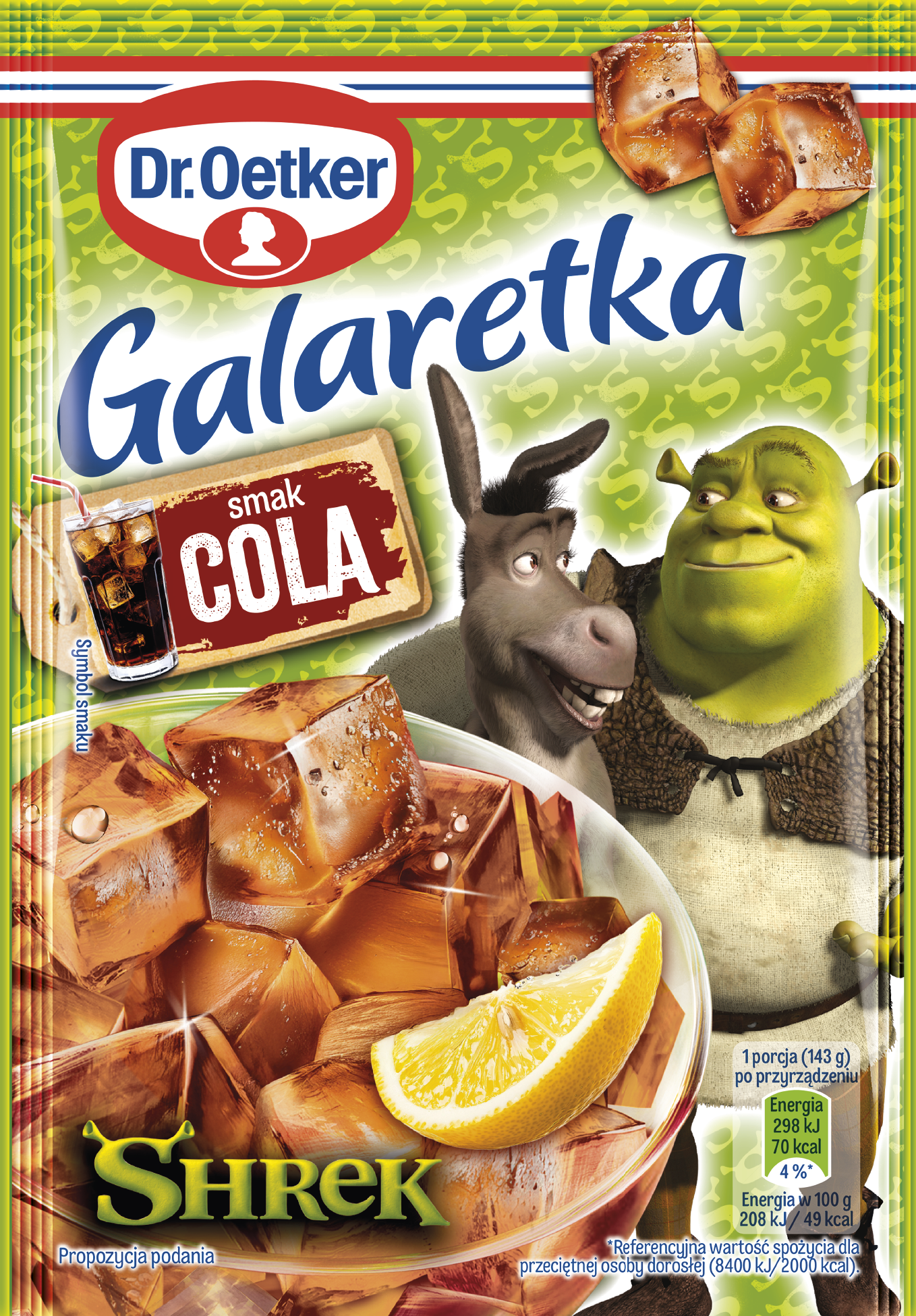 Dr. Oetker Galaretka Shrek Cola 72 G