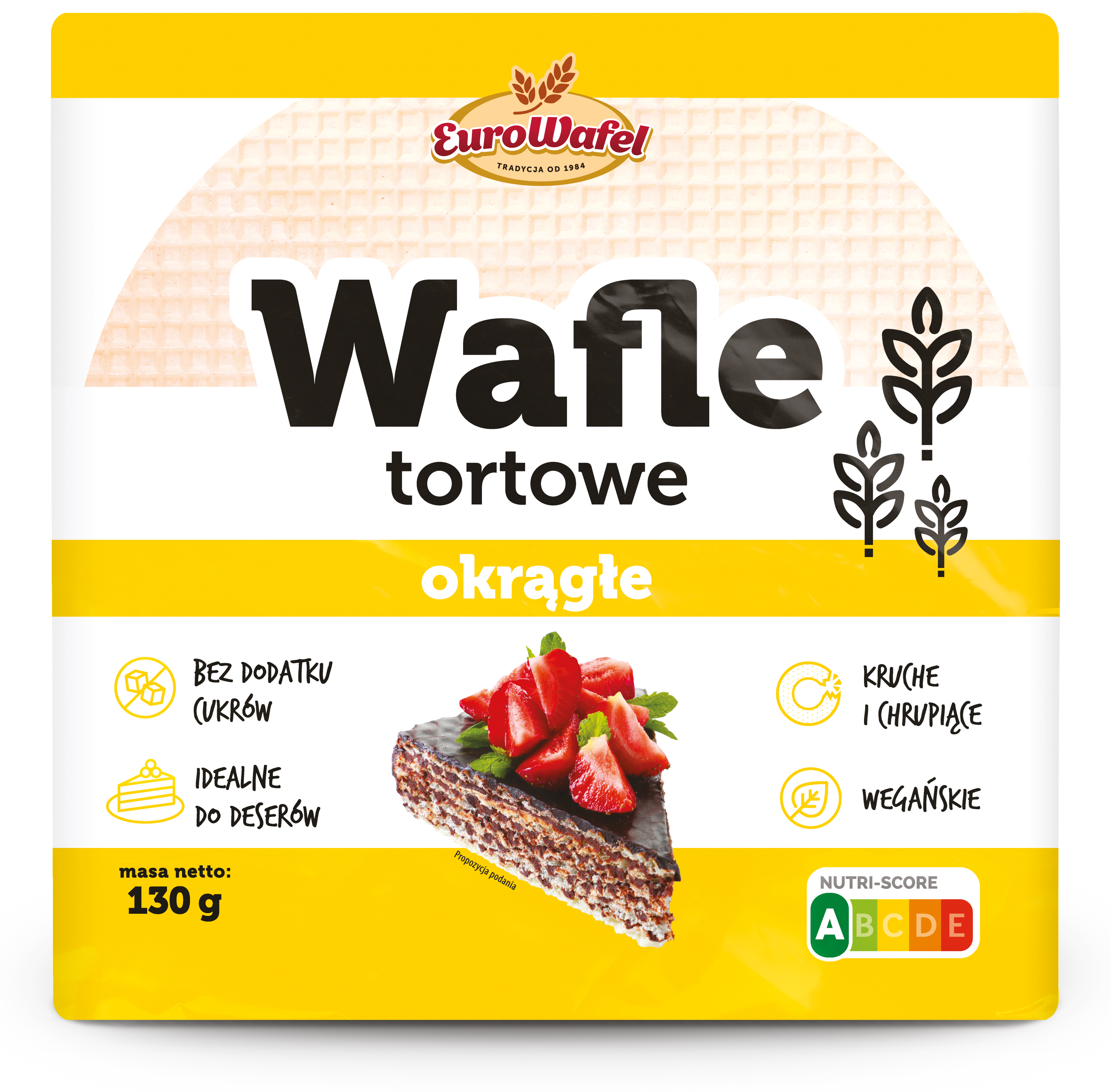 Eurowafel Wafle Tortowe Okrągłe 130G