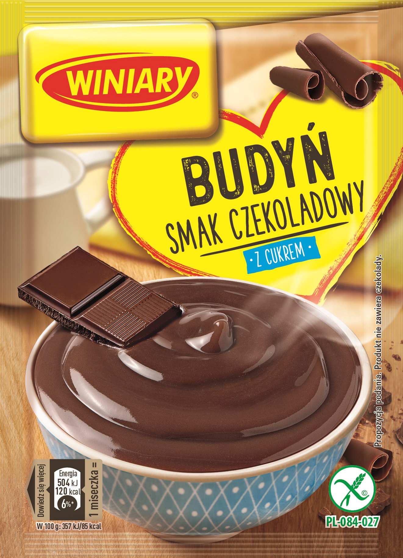 Winiary Budyń Z Cukrem Smak Czekoladowy 63G