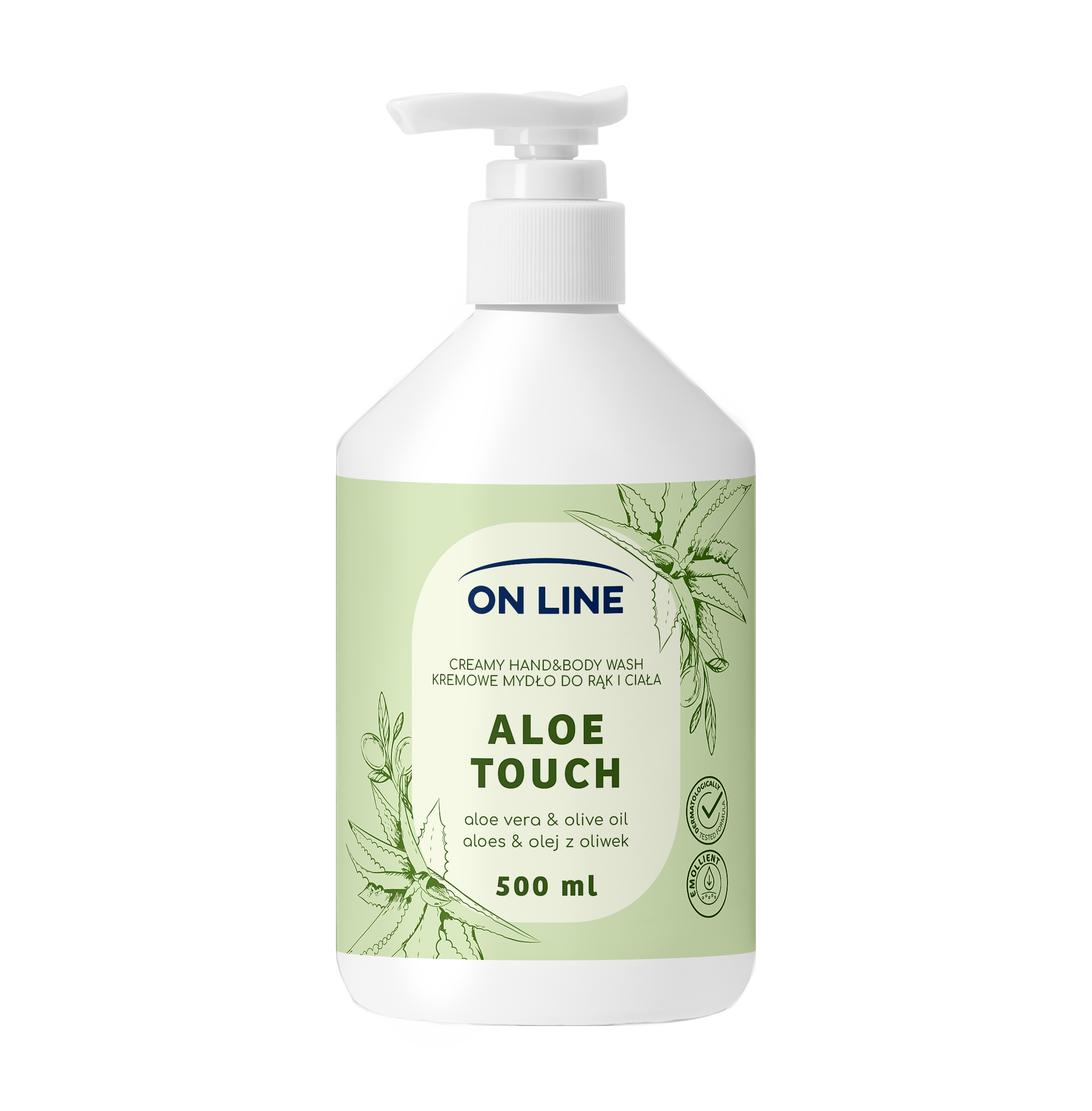 On Line Kremowe Mydło 2W1 Aloe Touch 500Ml