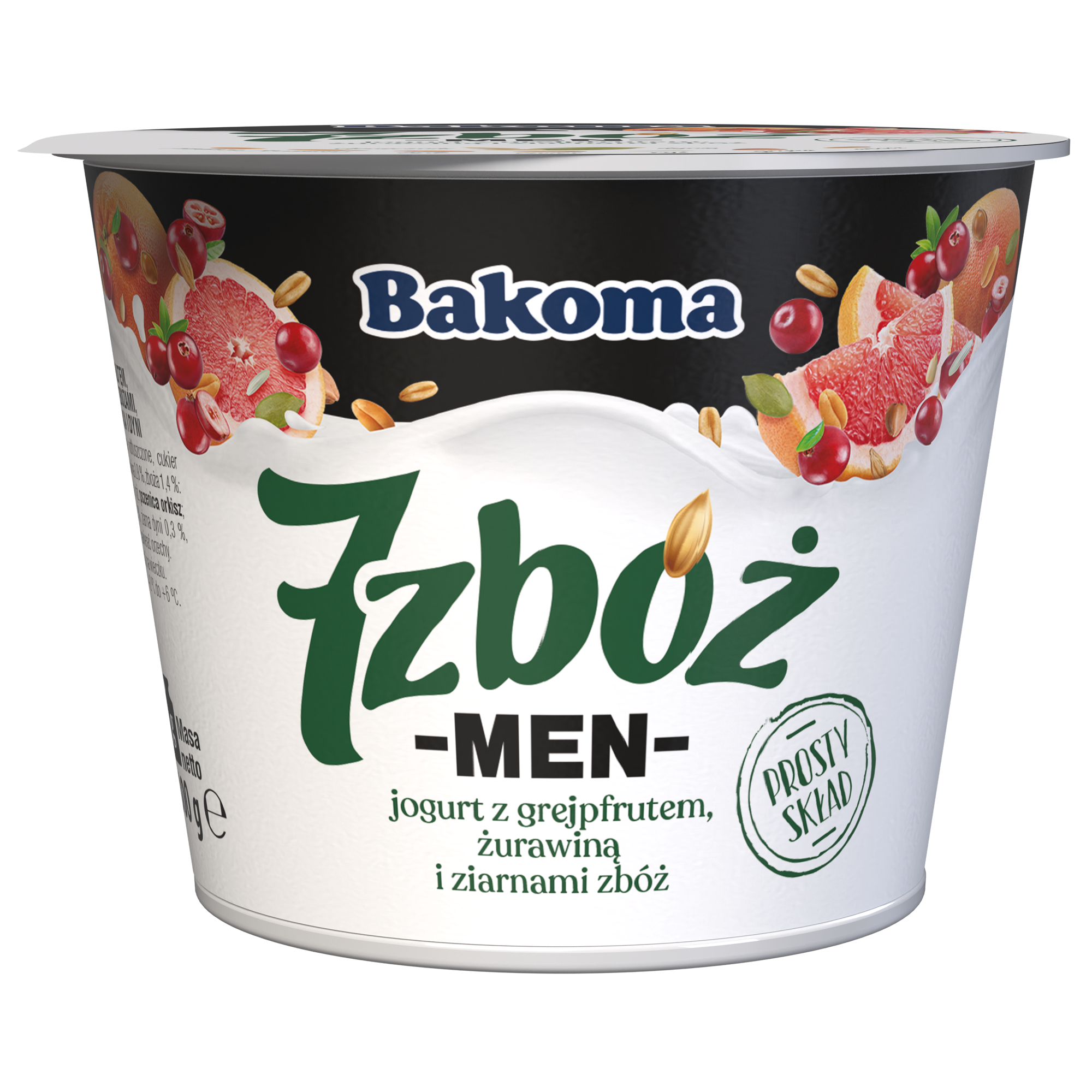 7 Zbóż Men Jogurt Z Grejpfrutem, Żurawiną I Ziarnami Zbóż 300G