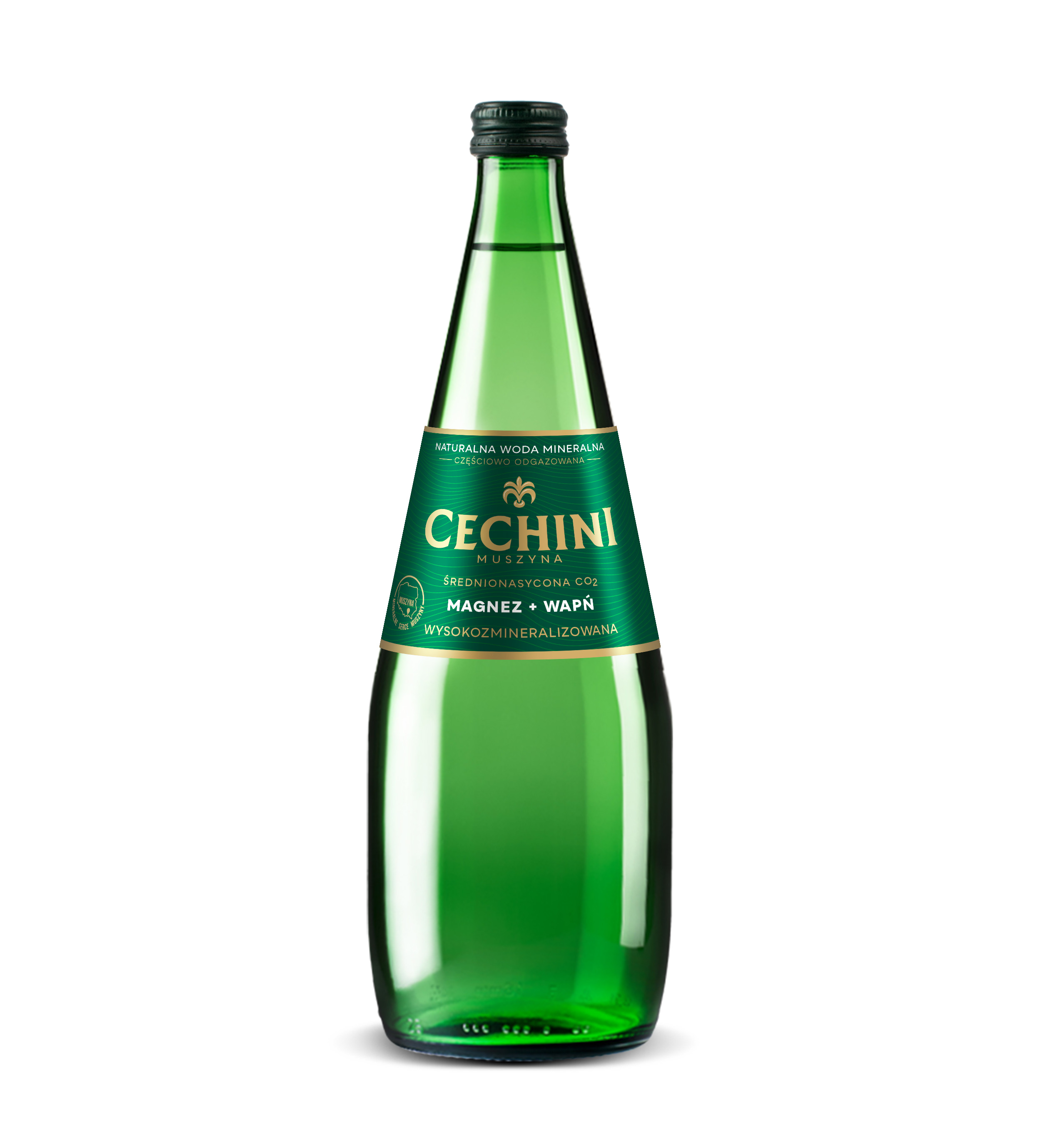 Woda Cechini Muszyna Średnionasycona 0,7 L Szkło