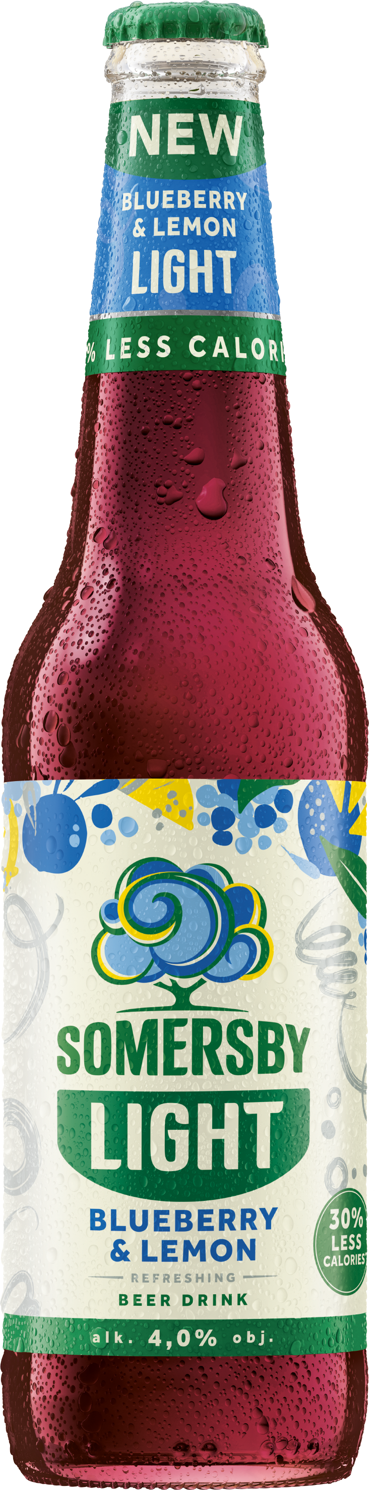 Somersby Light Blueberry & Lemon 4% 400 Ml, Butelka Bezzwrotna