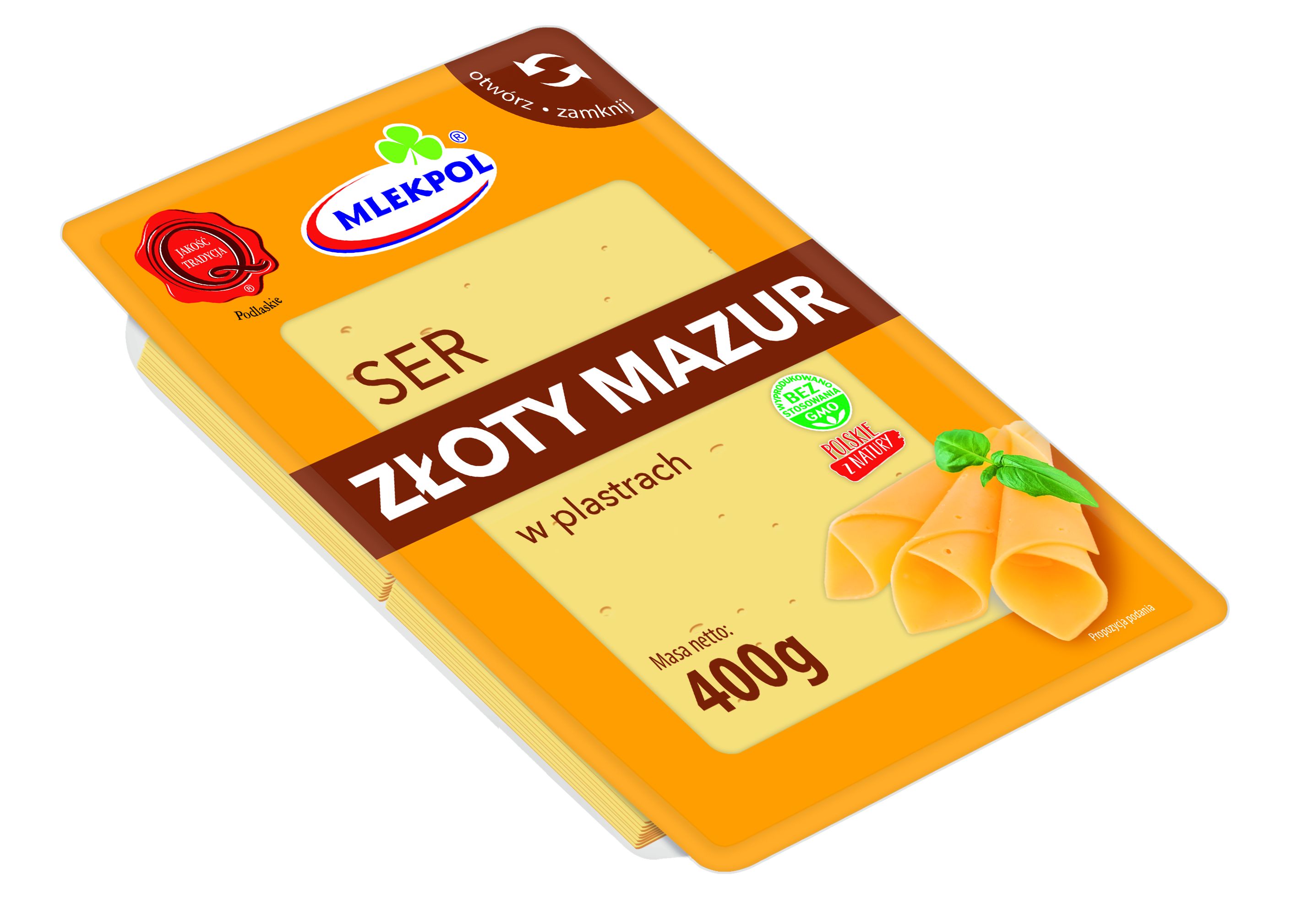 Ser Złoty Mazur Plastry 400G Mlekpol