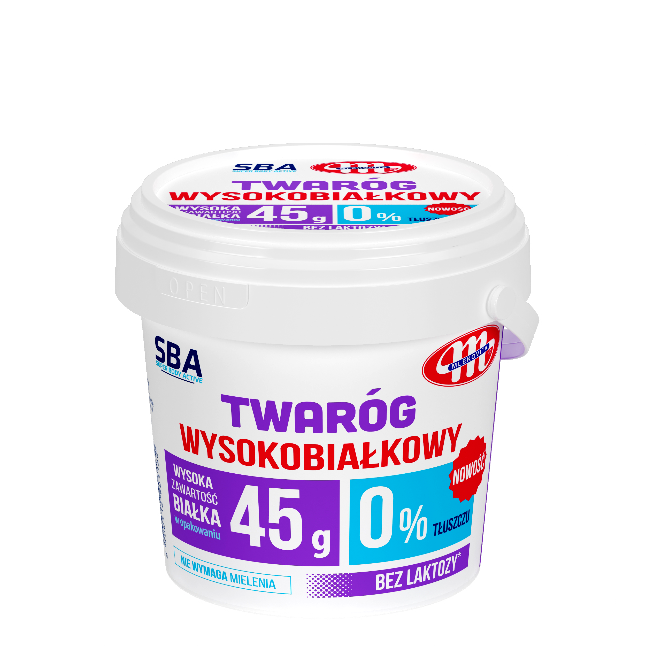 Mlekovita Sba Twaróg Wysokobiałkowy 0% Tł. Bez Laktozy 500G